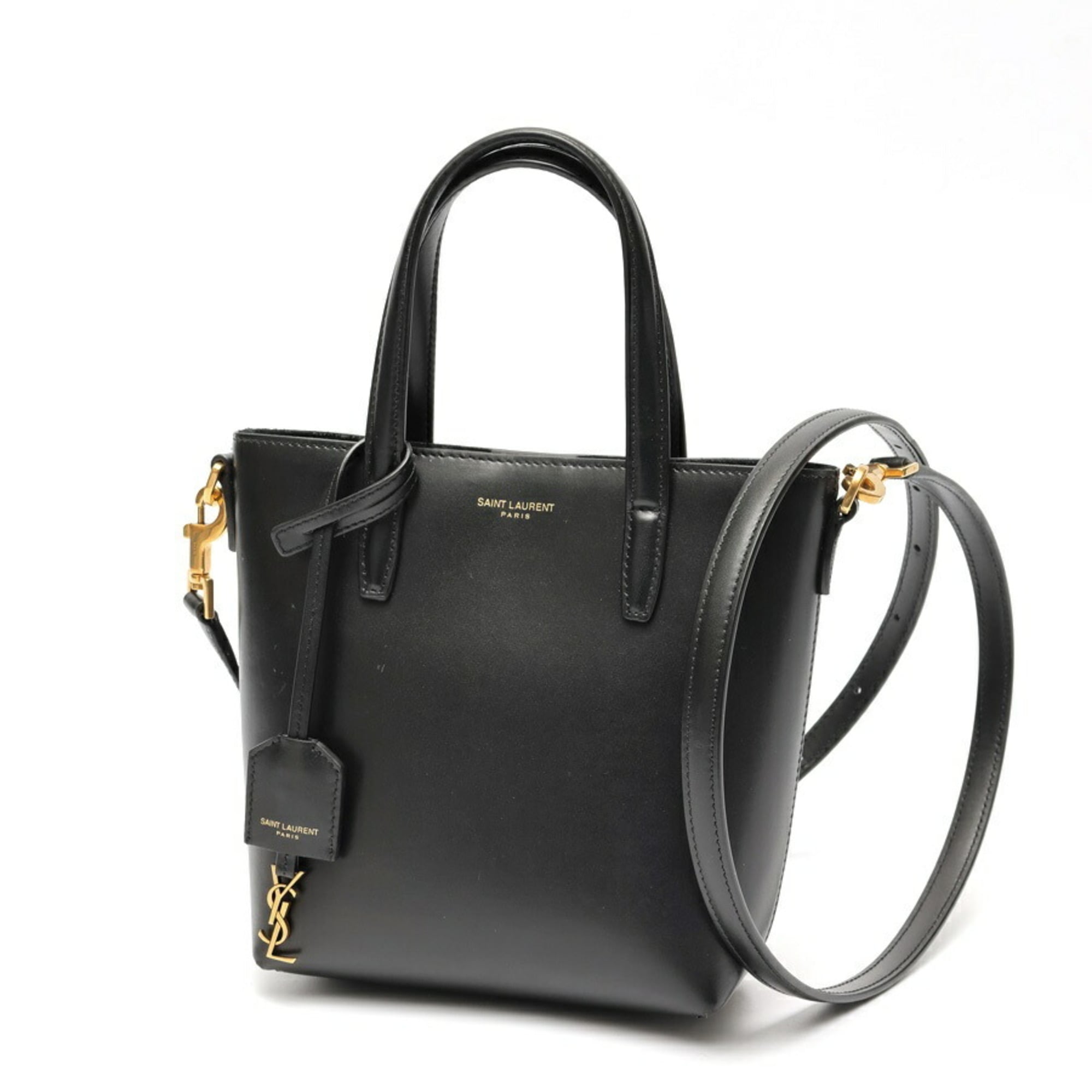 Saint Laurent Black Leather Shoulder Bag (Pre-Owned)