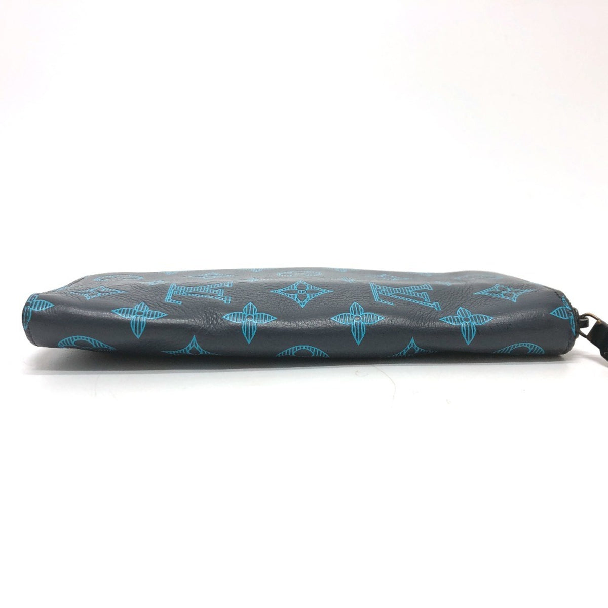 Louis Vuitton Monogram Shadow Galle Navy Monogram Shadow Long Wallet (Bi-Fold) (Pre-Owned)