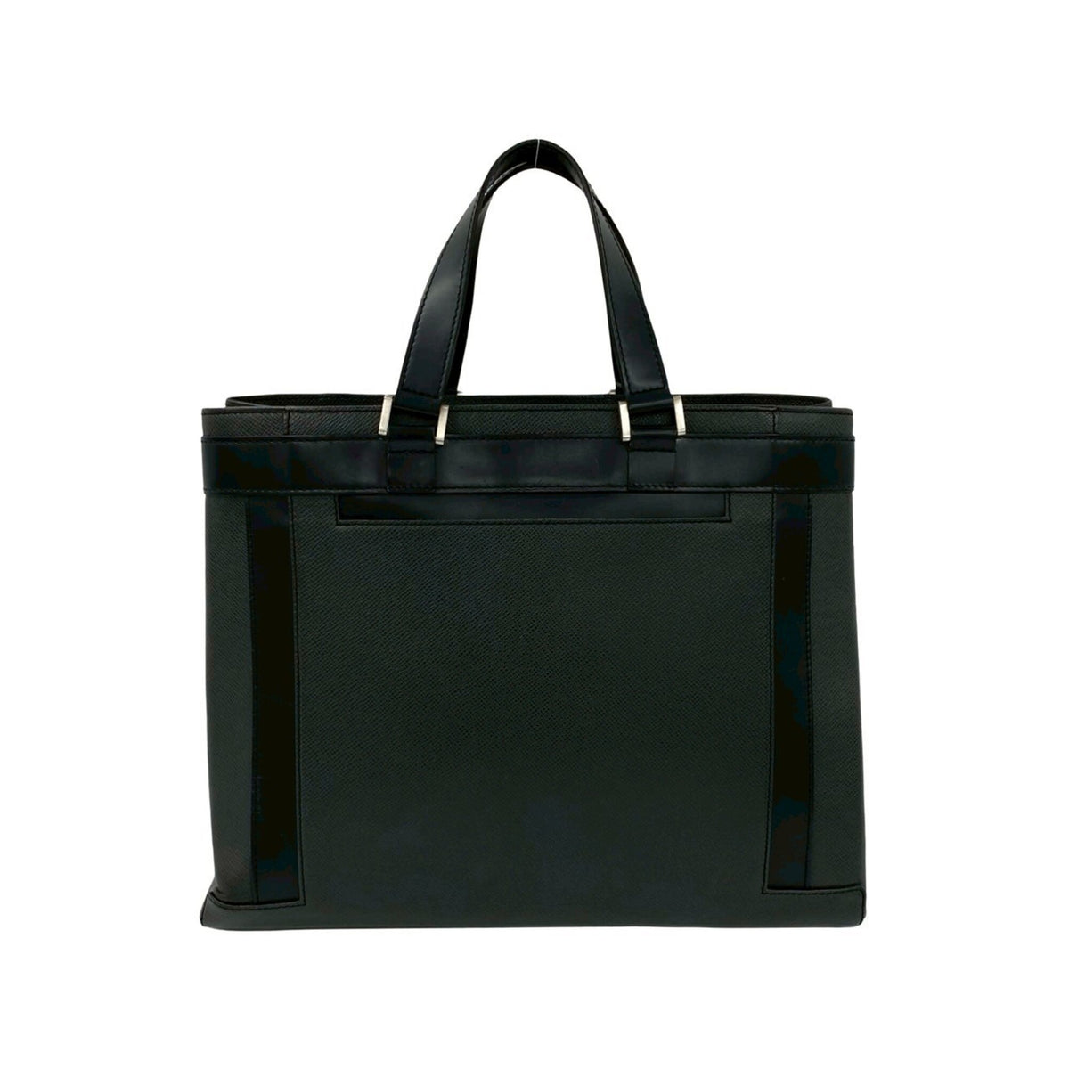 Louis Vuitton Black Leather Handbag Tote Bag (Pre-Owned)