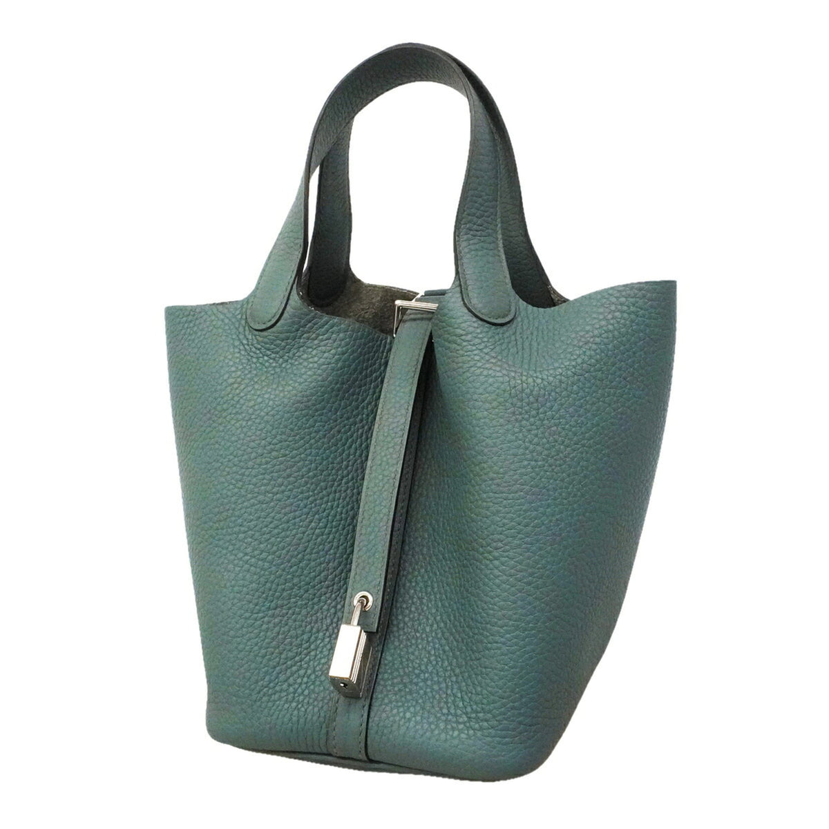 Hermes Blue Taurillon Clemence Leather Handbag (Pre-Owned)
