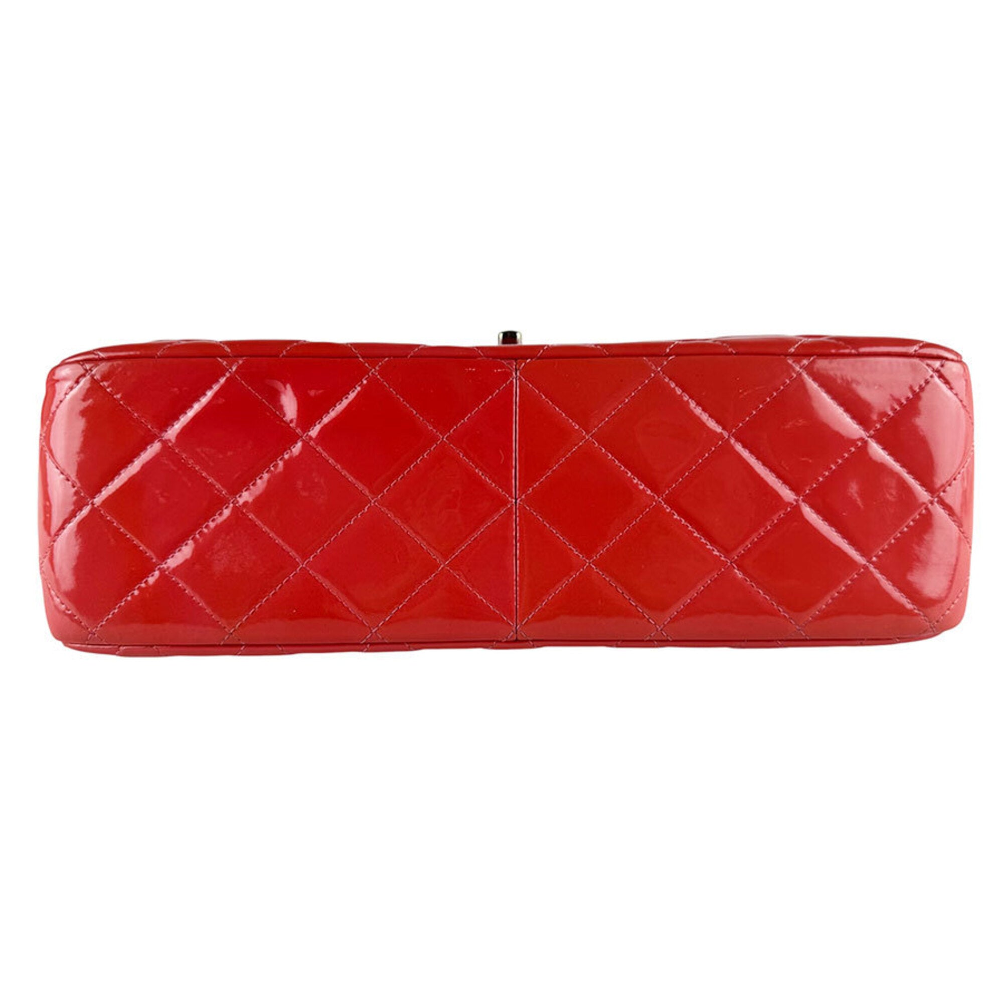 Chanel Coral Pink Patent Leather Shoulder Bag (Pre-Owned)
