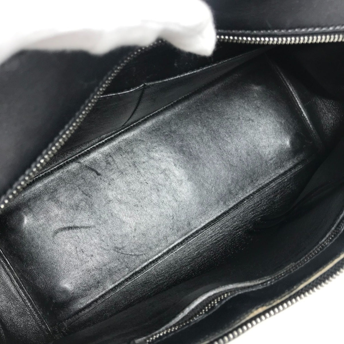 Celine Beige Navy Leather Handbag Shoulder Bag (Pre-Owned)
