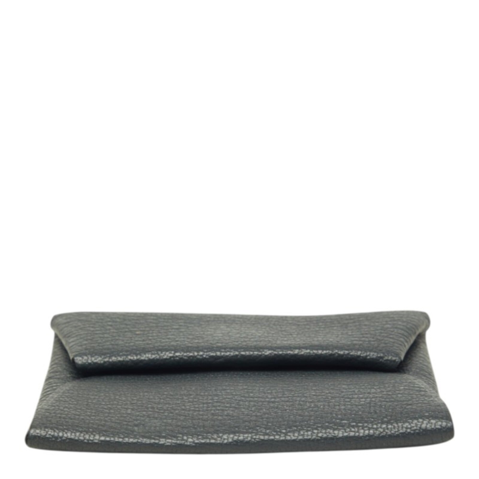 Hermes Gray Chevre Leather Coin Purse/Coin Case (Pre-Owned)