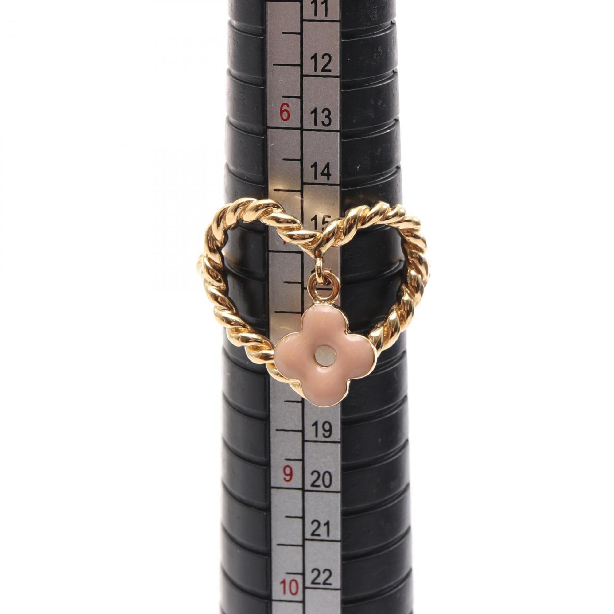Louis Vuitton Gold Pink Gold Plating Band Ring (Pre-Owned)