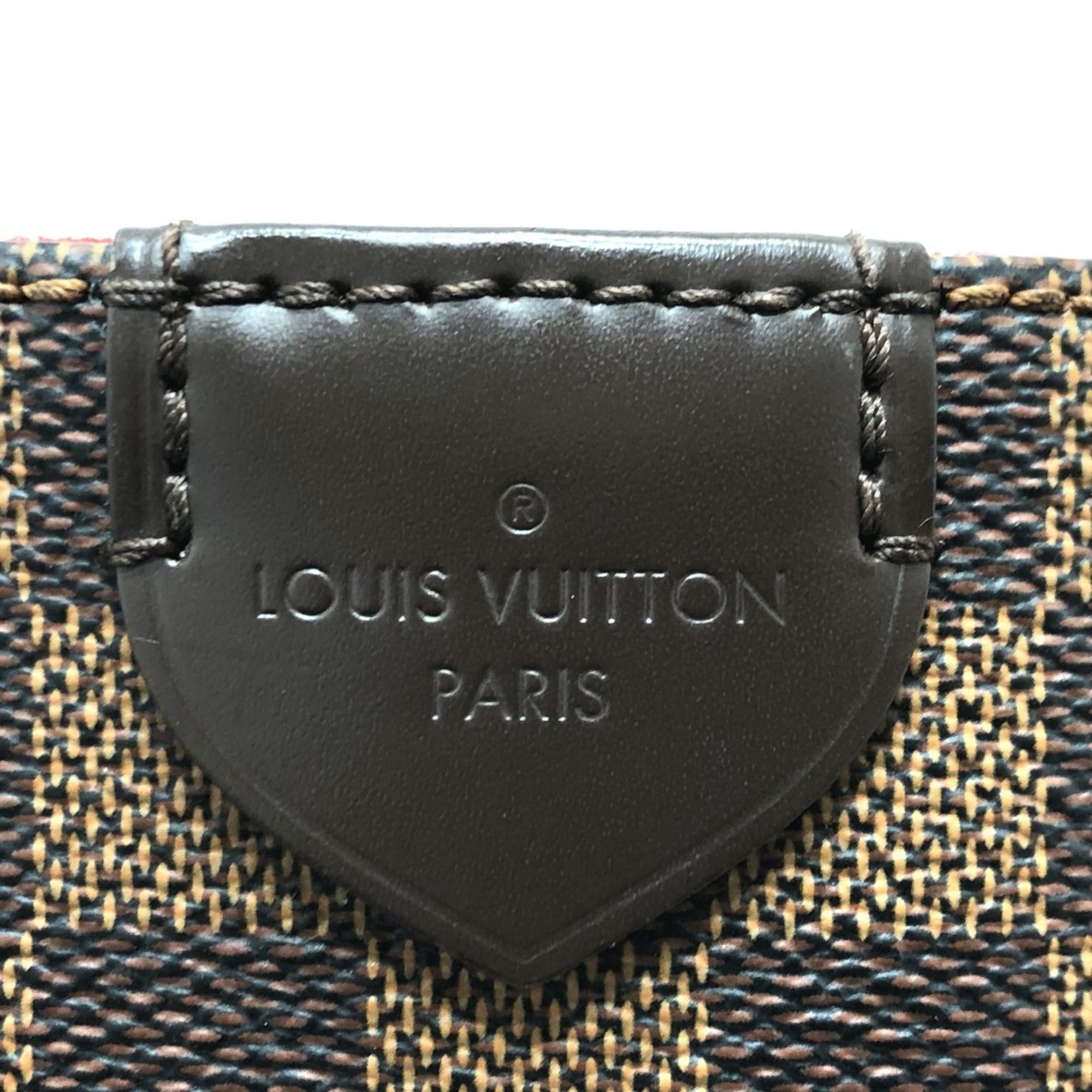 Louis Vuitton Black Brown Damier Canvas Galle Damier Canvas Shoulder Bag (Pre-Owned)