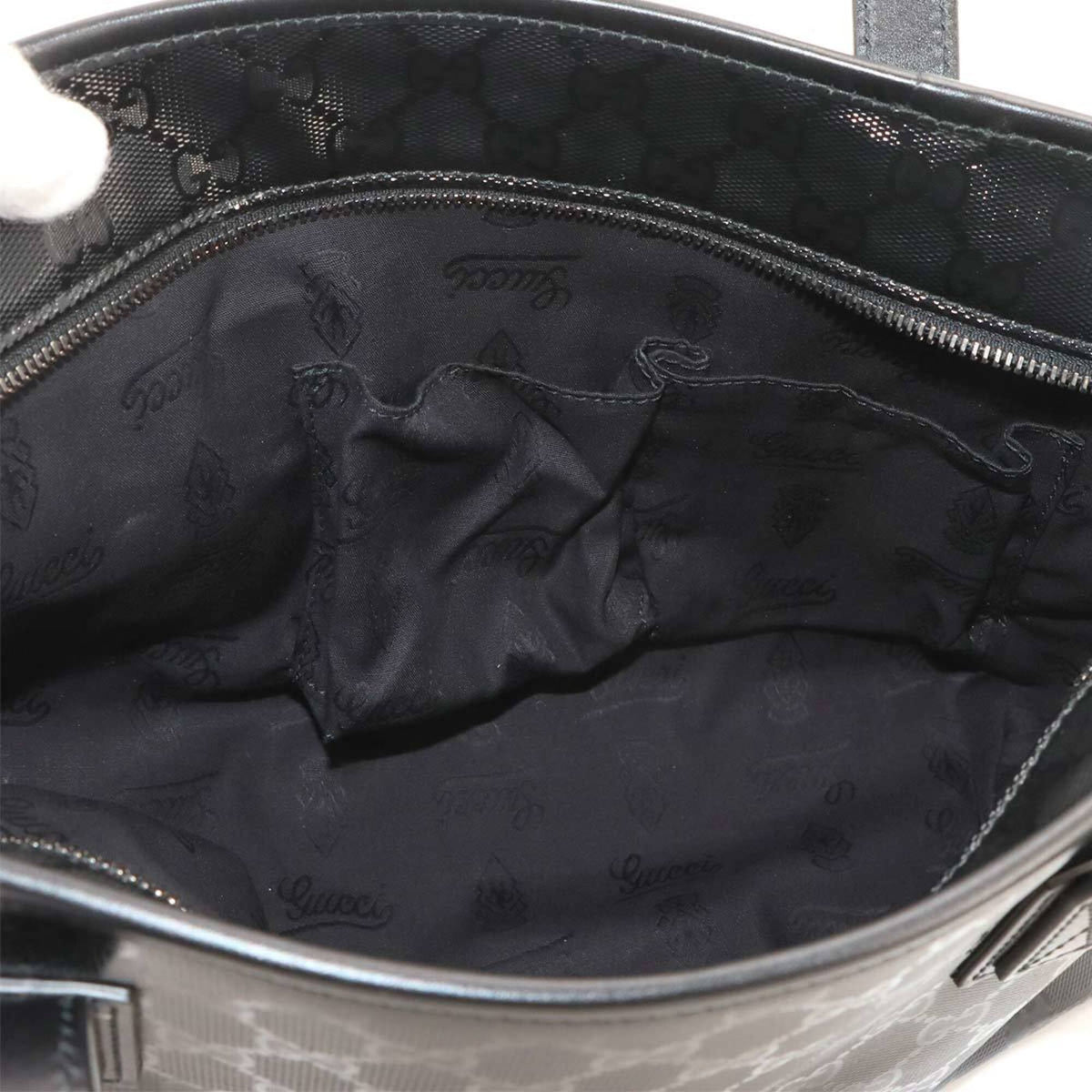 Gucci Black Pvc Leather Handbag Tote Bag (Pre-Owned)
