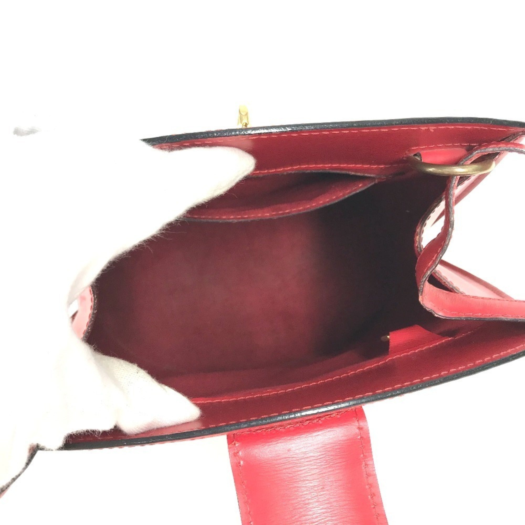 Louis Vuitton Castilian Red Red Color Epi Leather Shoulder Bag (Pre-Owned)