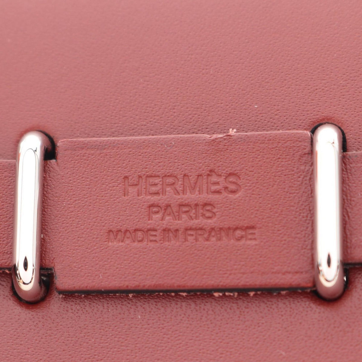 Hermes Bordeaux Ecru Ivory Rouge H Canvas Leather Shoulder Bag (Pre-Owned)