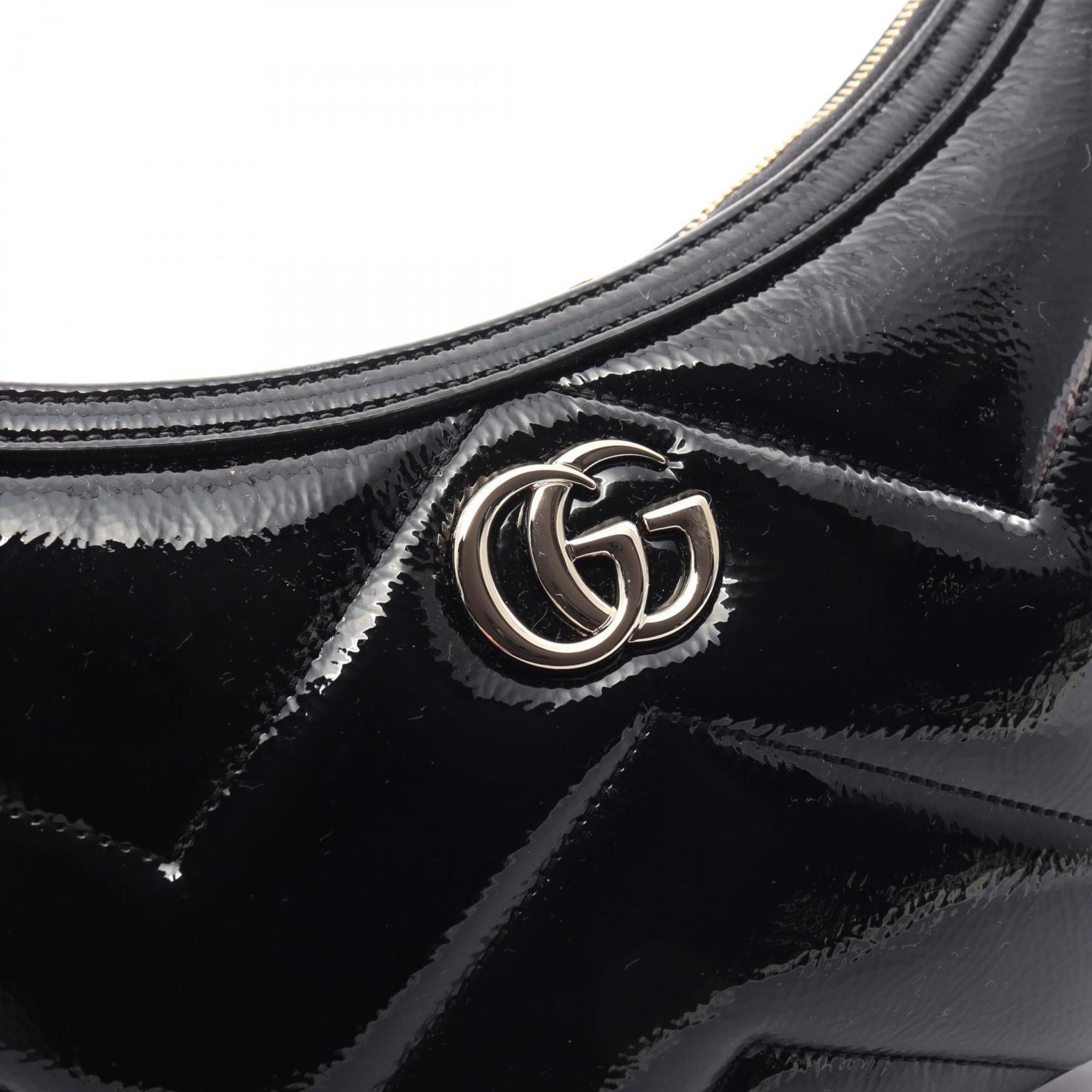 Gucci Black Patent Leather Shoulder Bag