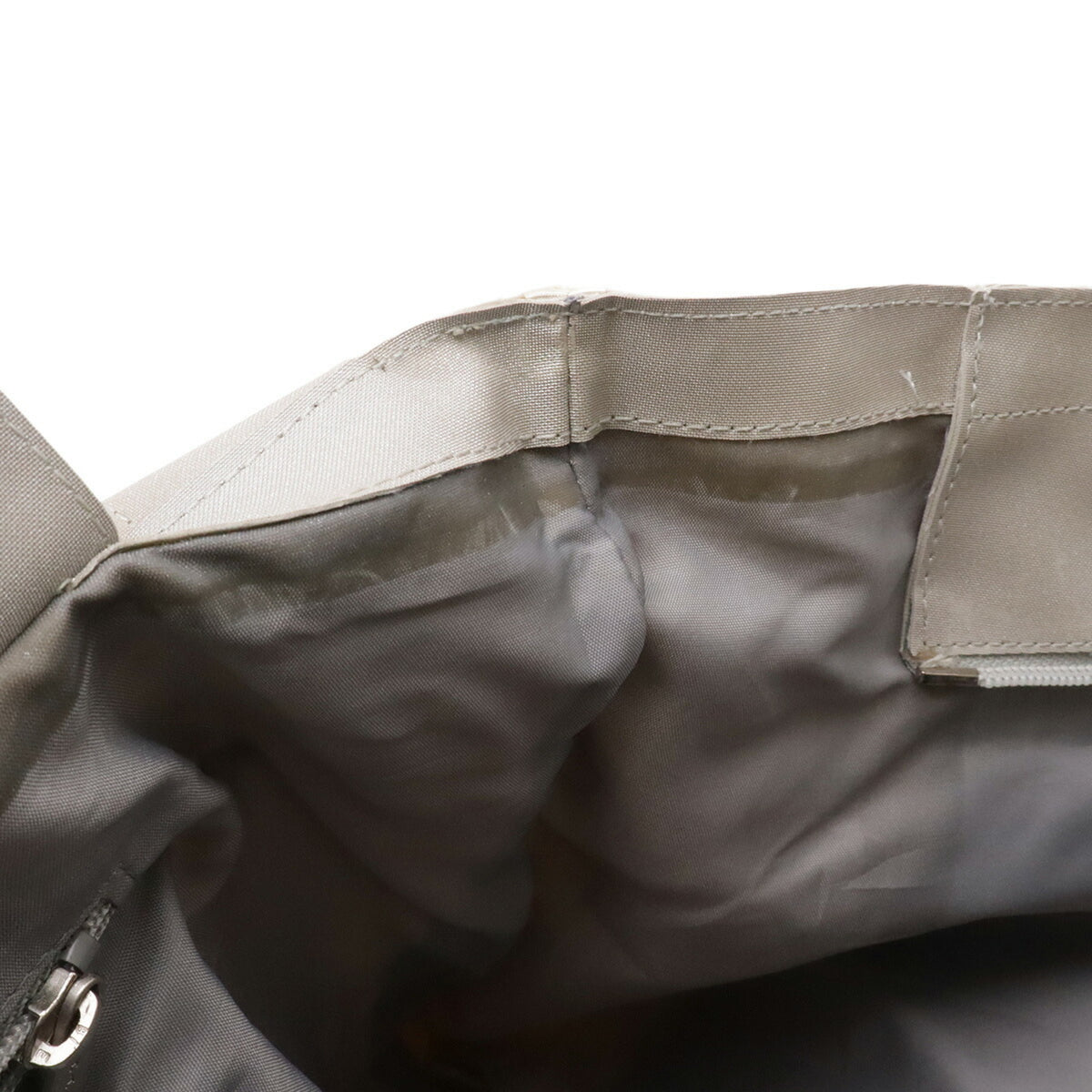 Chanel Sport Ivory Light Gray Nylon Shoulder Bag Tote Bag (Pre-Owned)