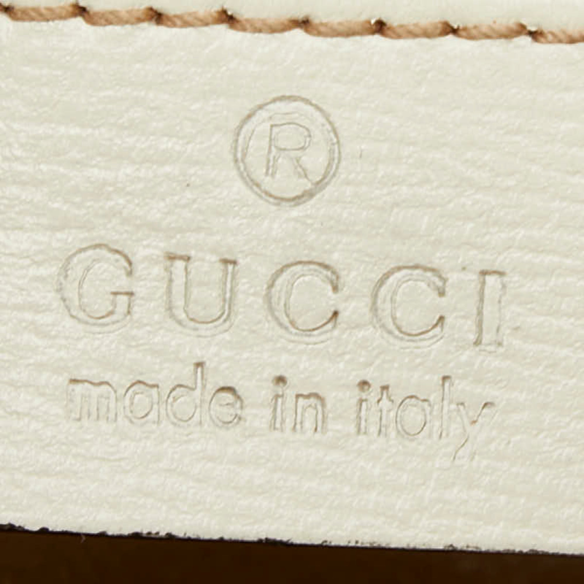 Gucci Beige Leather Canvas Shoulder Bag (Pre-Owned)