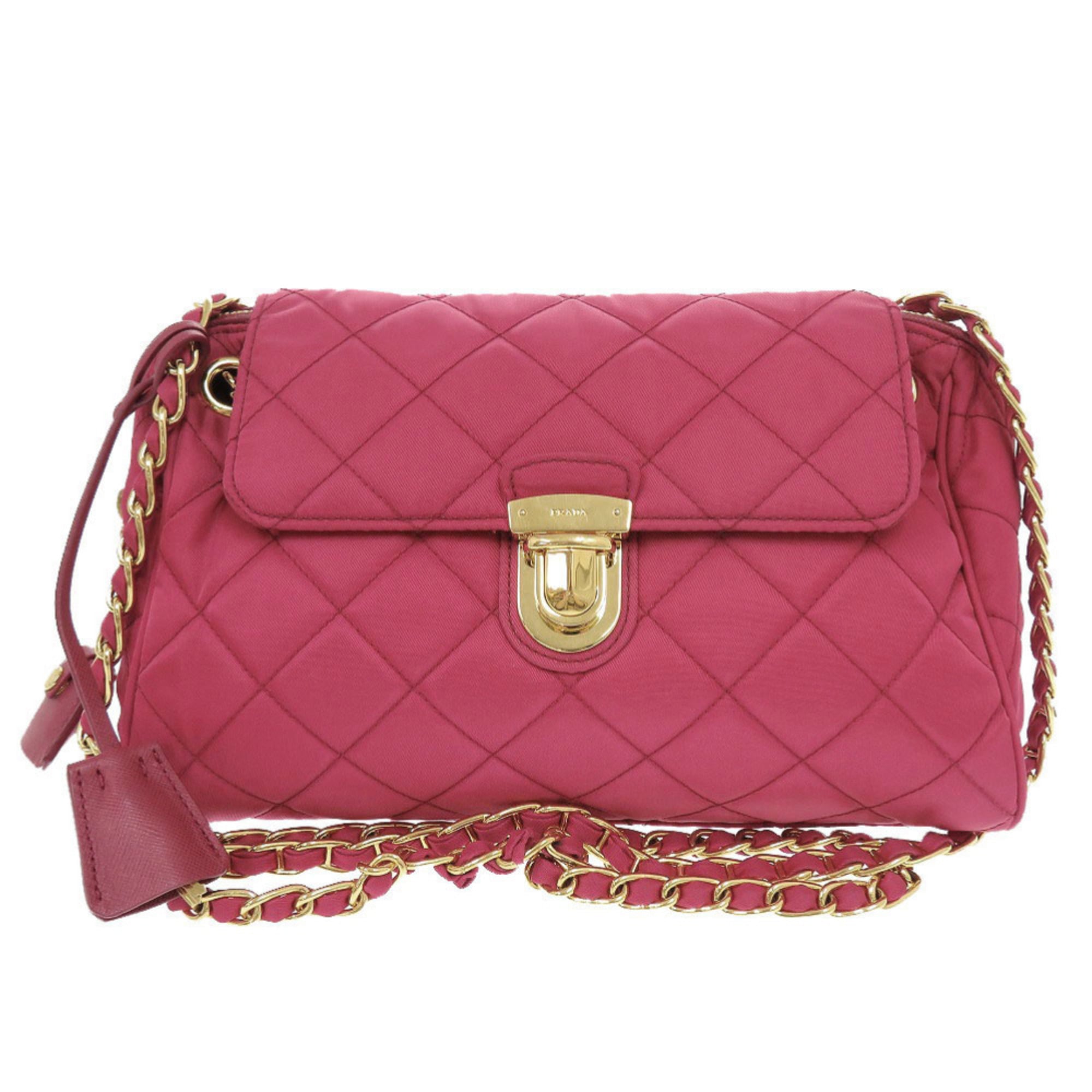 Prada Pink Nylon Shoulder Bag (Pre-Owned)