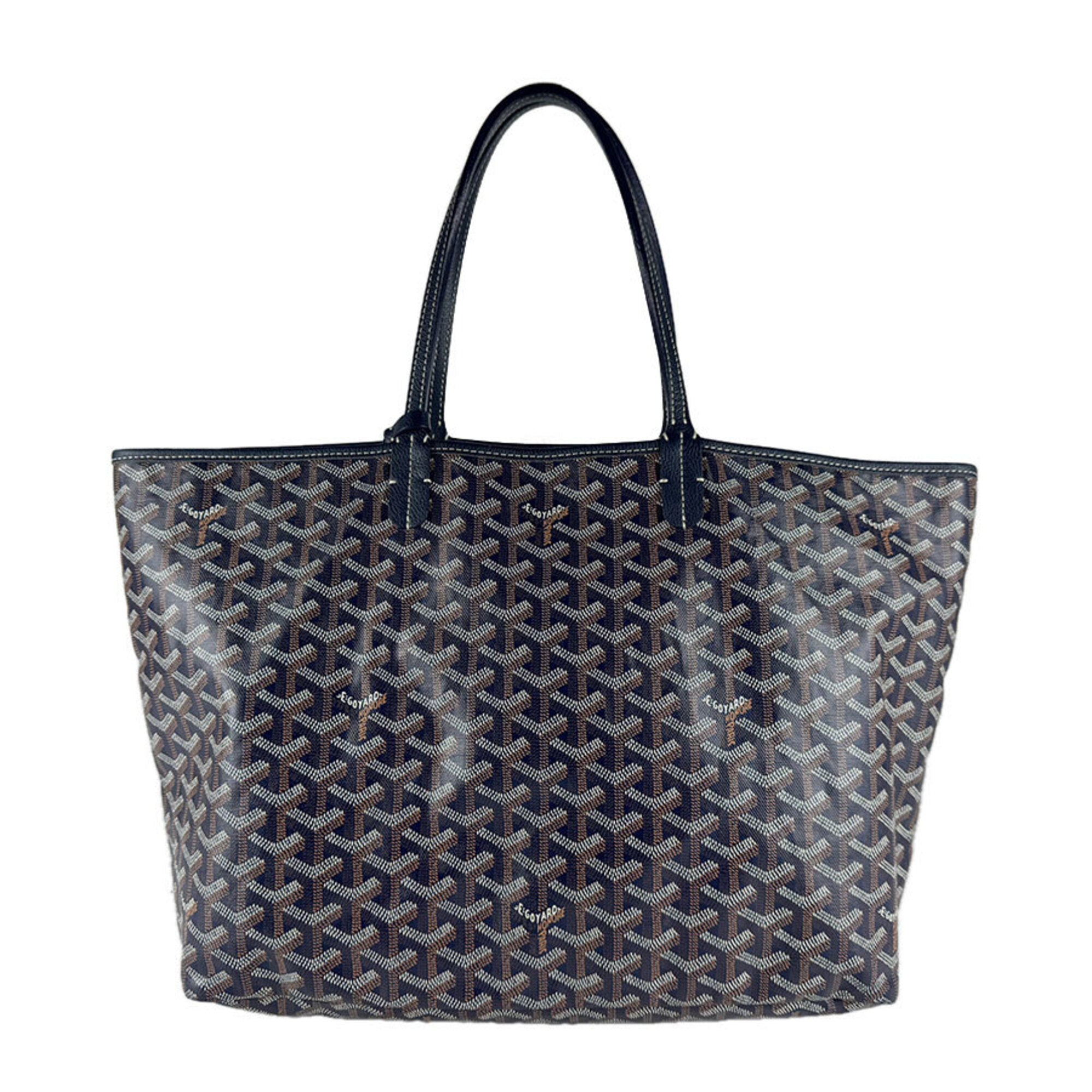 Goyard Brown Navy White Pvc Leather Tote Bag (Pre-Owned)