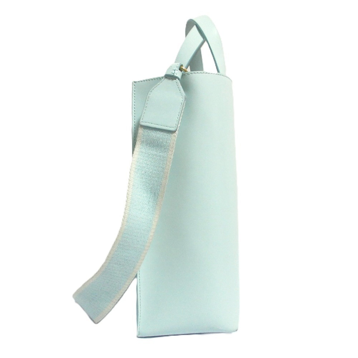 Marni Light Blue Yellow Leather Shoulder Bag (Pre-Owned)