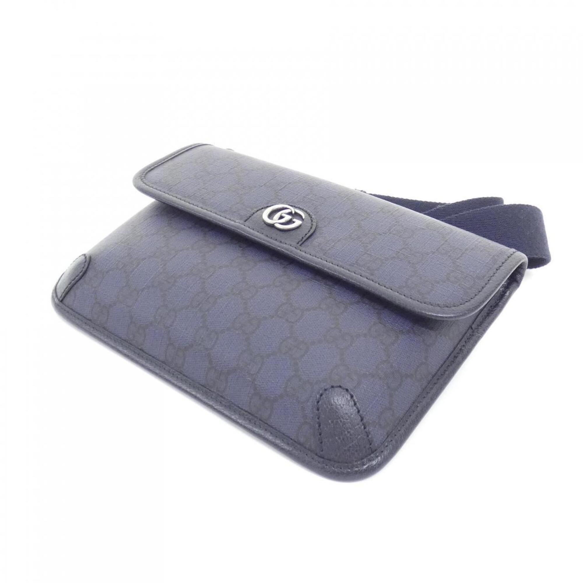 Gucci Black Blue Gg Supreme Canvas (Pre-Owned)