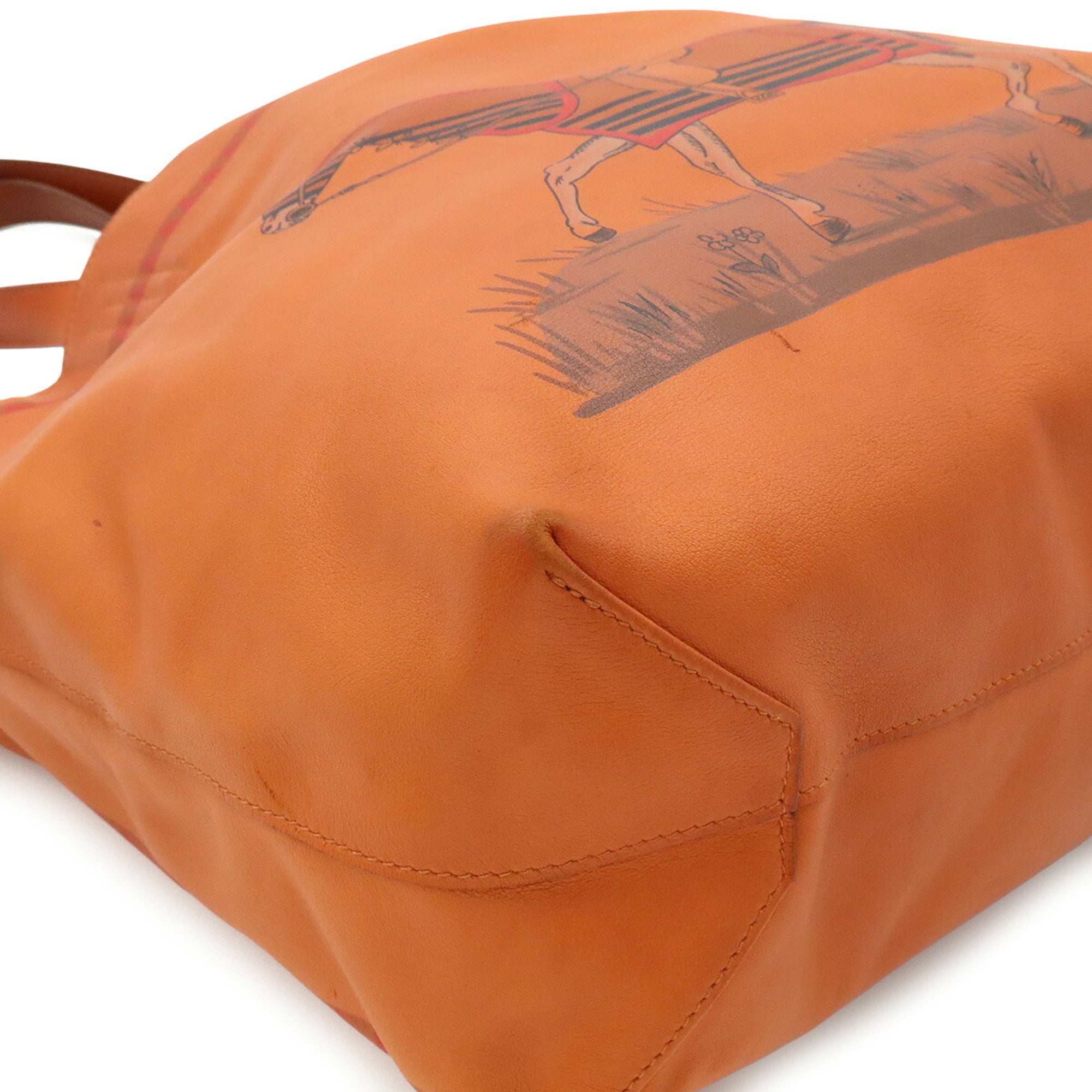 Hermes Brown Multi-Color Shoulder Bag Tote Bag (Pre-Owned)