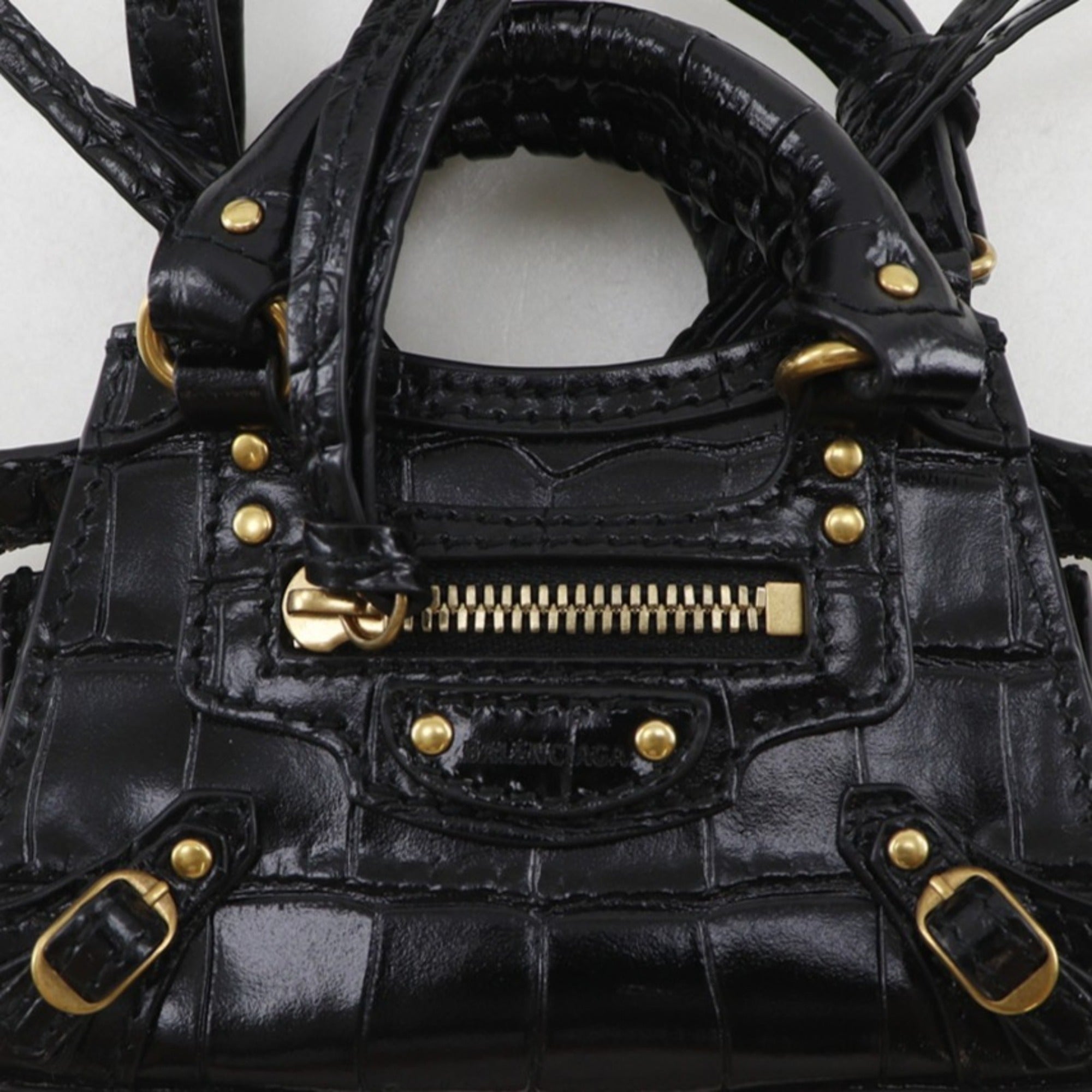 Balenciaga Black Leather Pochette Shoulder Bag (Pre-Owned)
