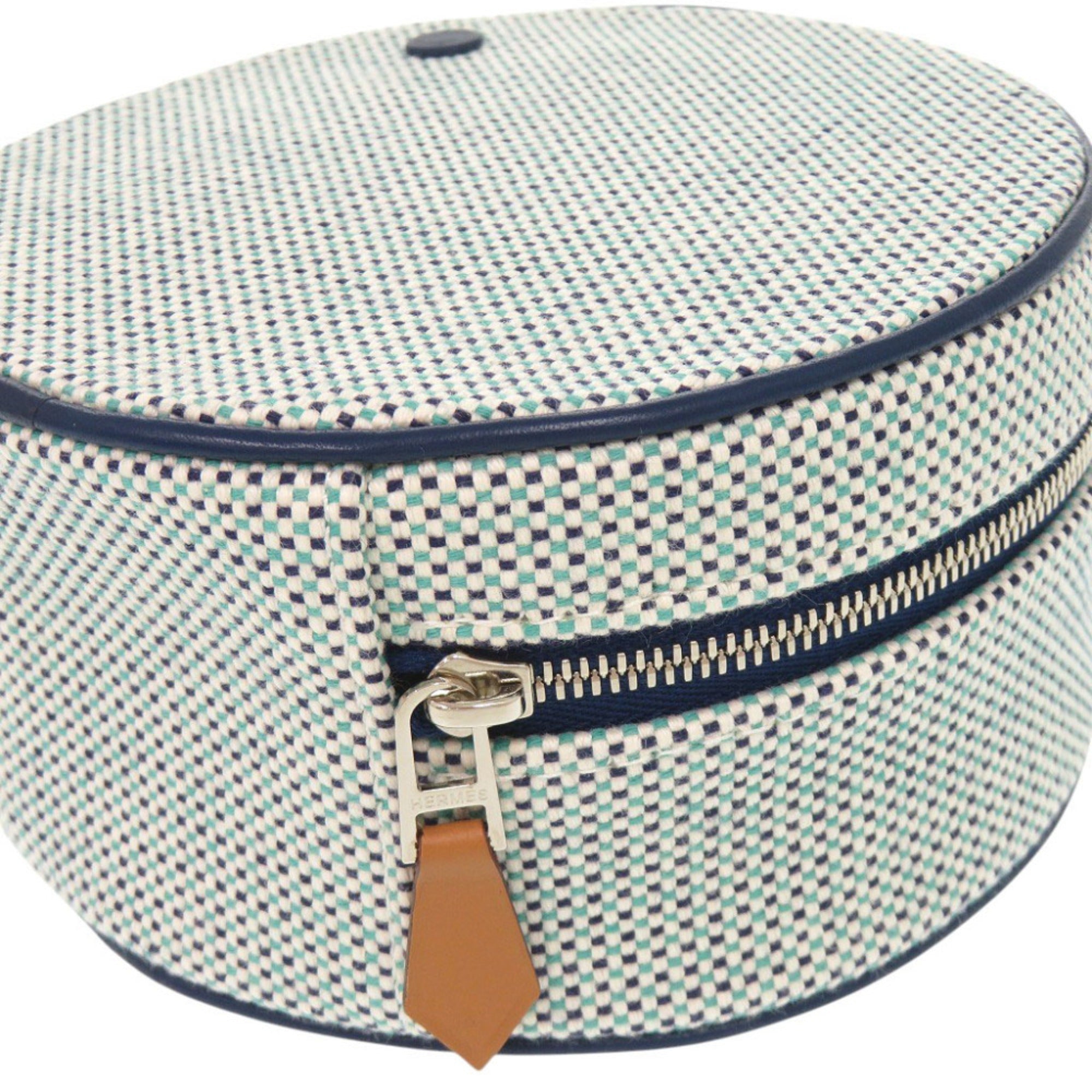 Hermes Blue Cotton Pouch (Pre-Owned)