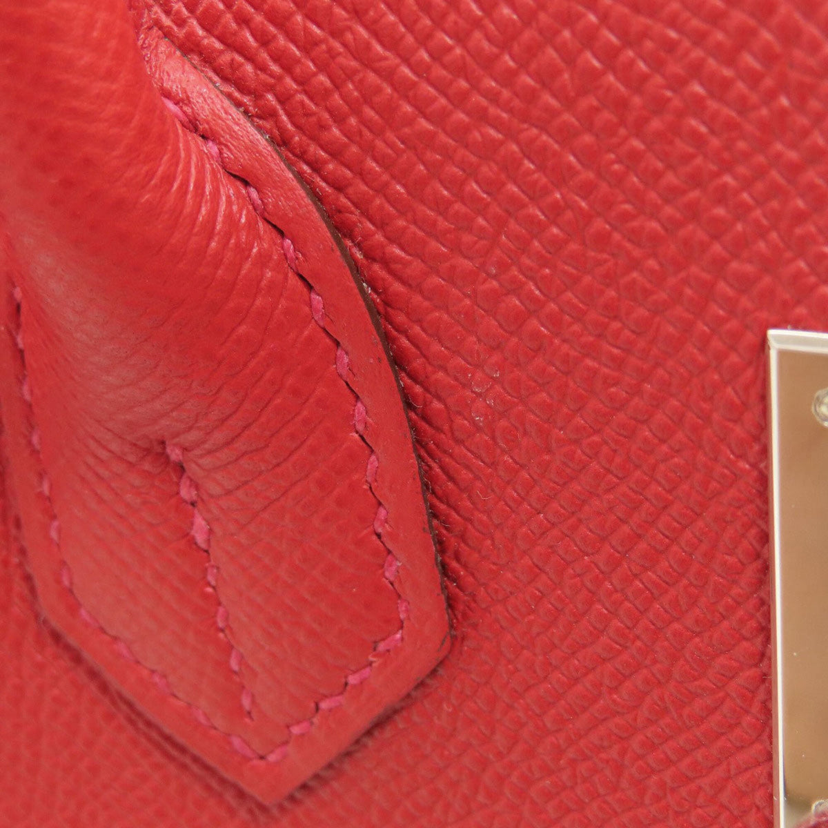 Hermes Red Color Epsom Leather Handbag (Pre-Owned)