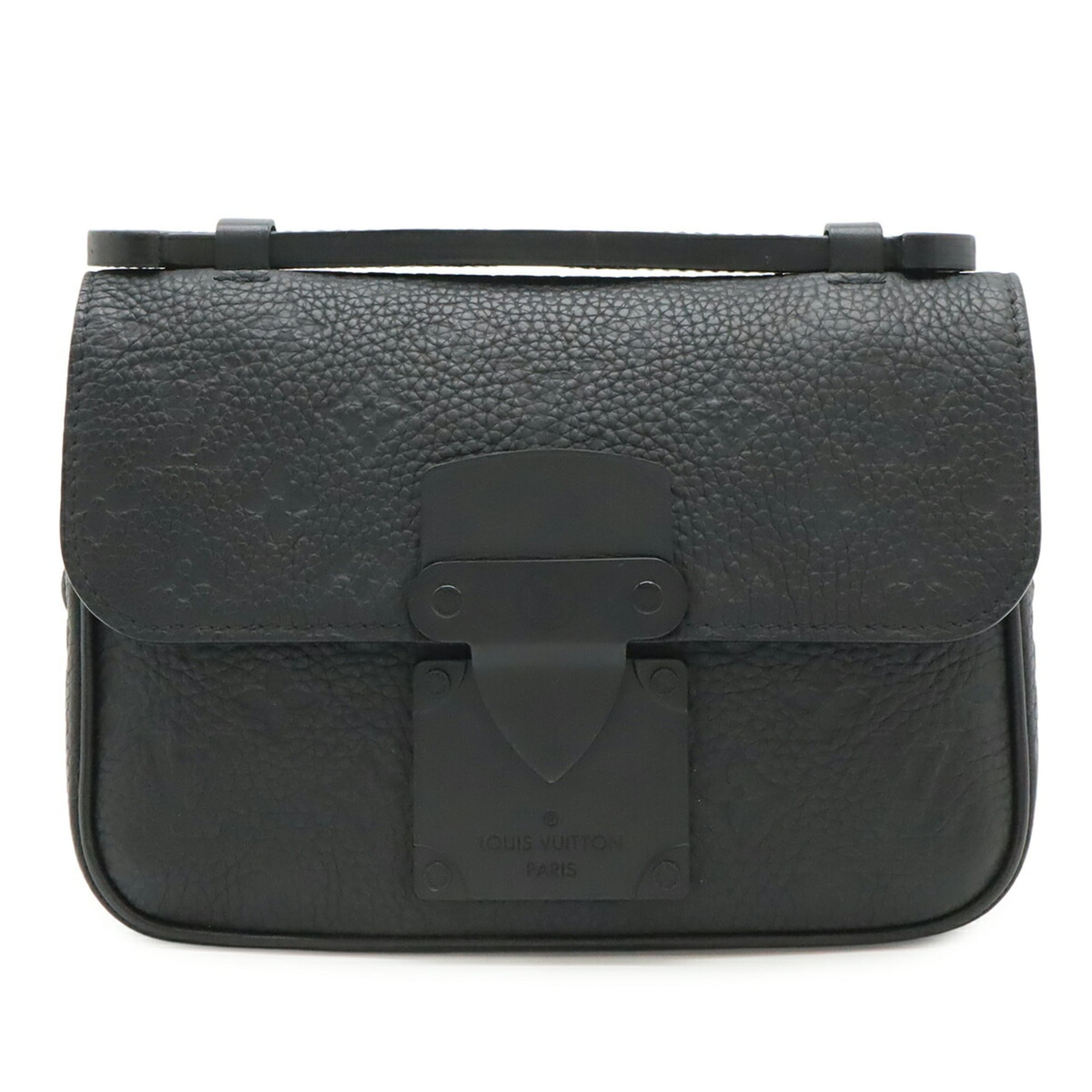 Louis Vuitton Black Noir Monogram Leather Shoulder Bag Sling Bag (Pre-Owned)
