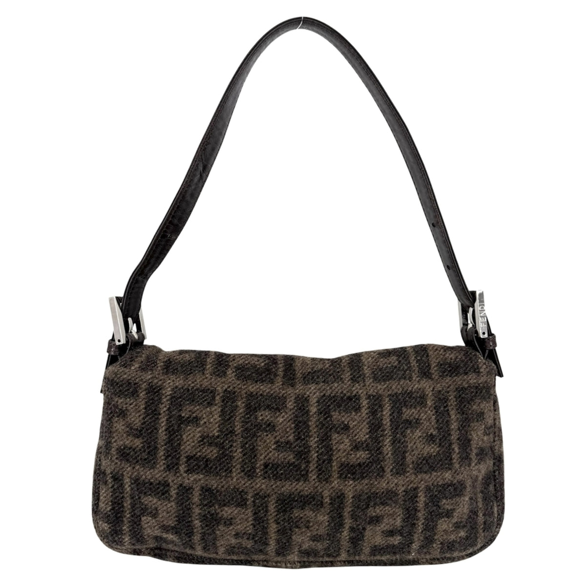 Fendi Brown Wool Handbag (Pre-Owned)