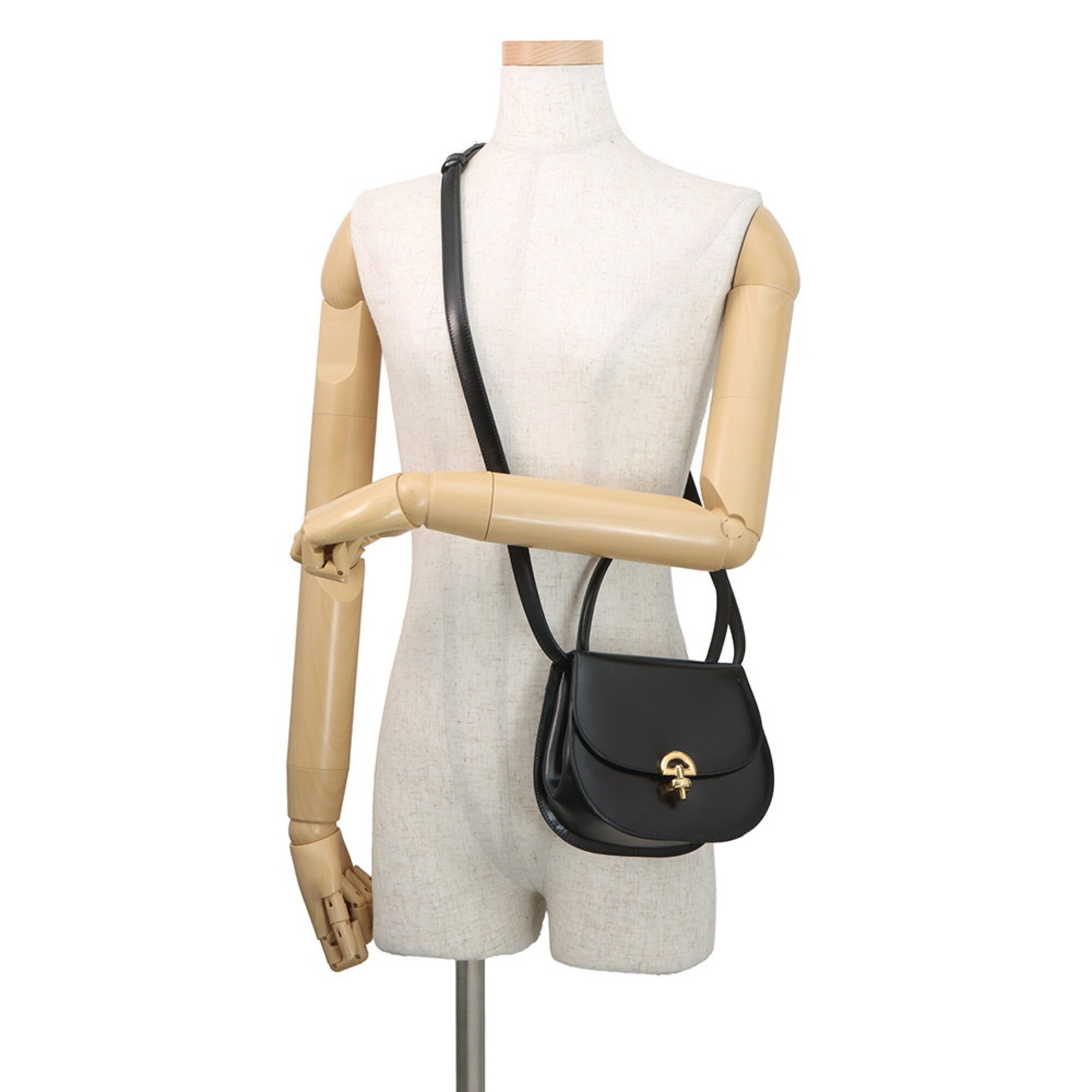 Celine Black Leather Handbag Shoulder Bag (Pre-Owned)