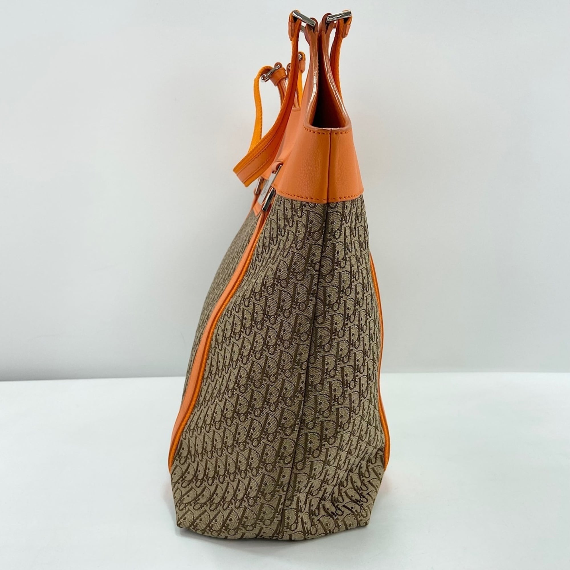 Christian Dior Orange Canvas Tote Bag (Pre-Owned)