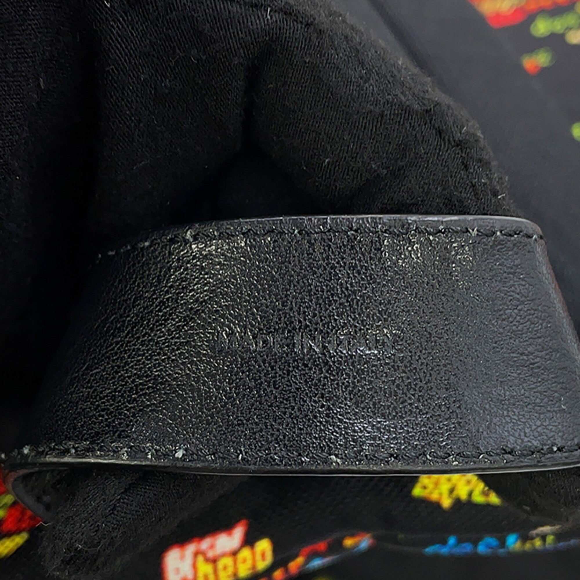 Celine Black Multi-Color Canvas Leather Backpack (Pre-Owned)
