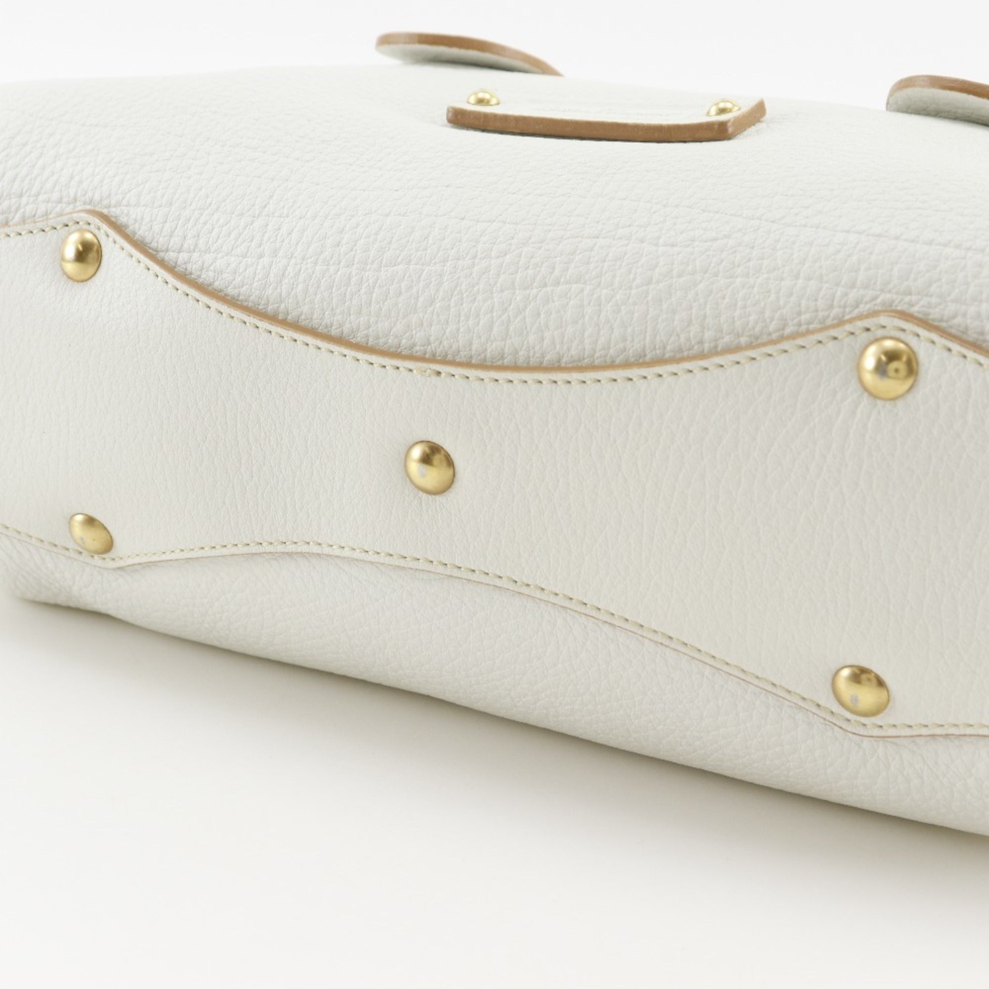 Salvatore Ferragamo White Leather Tote Bag (Pre-Owned)