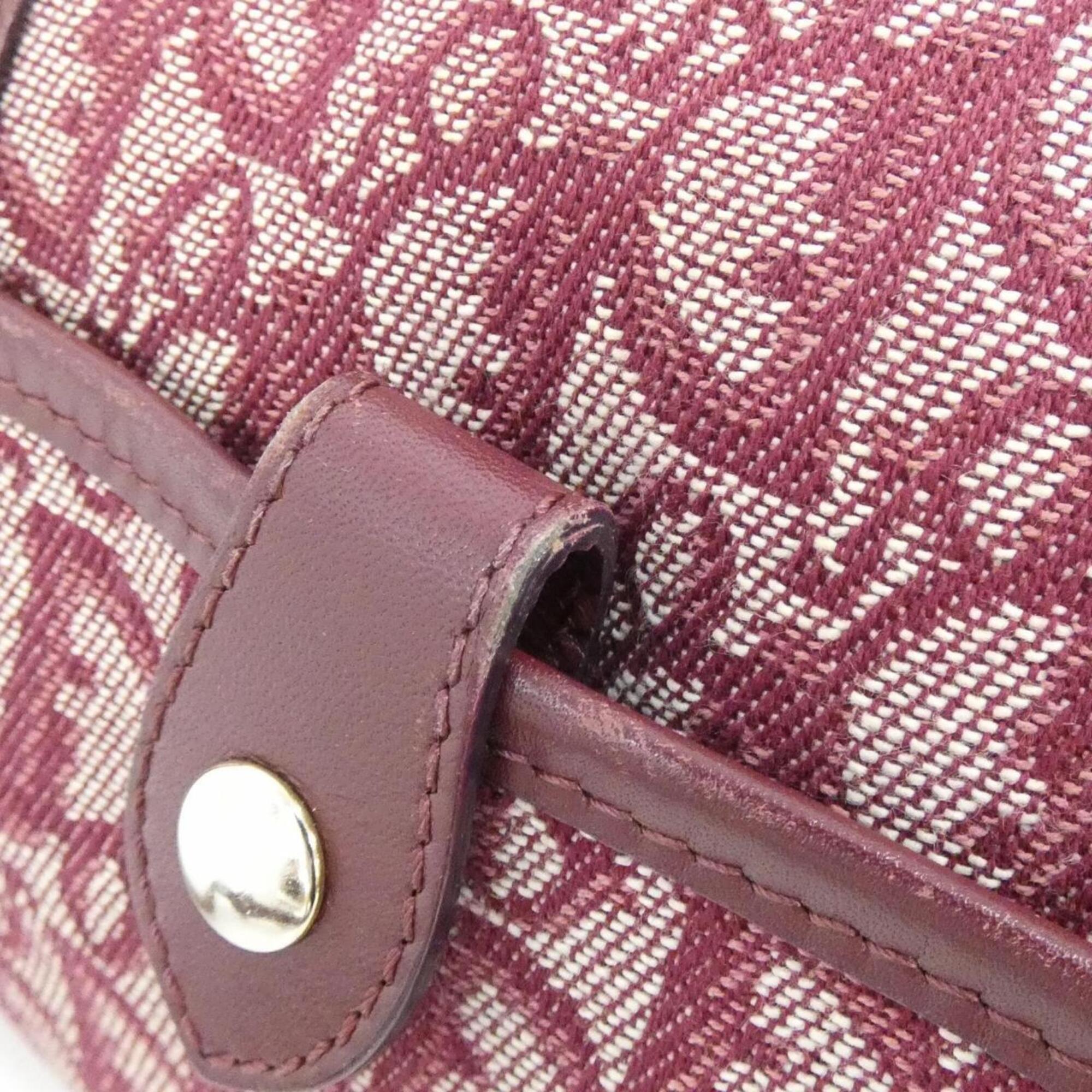 Christian Dior Bordeaux Canvas Shoulder Bag (Pre-Owned)