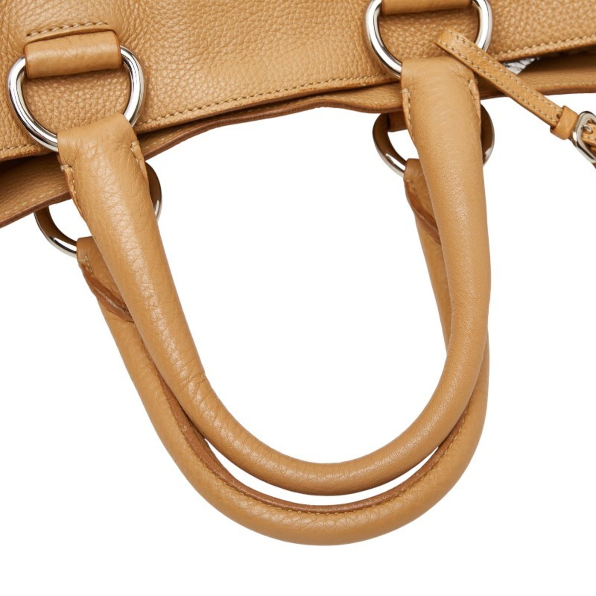 Prada Beige Leather Handbag (Pre-Owned)