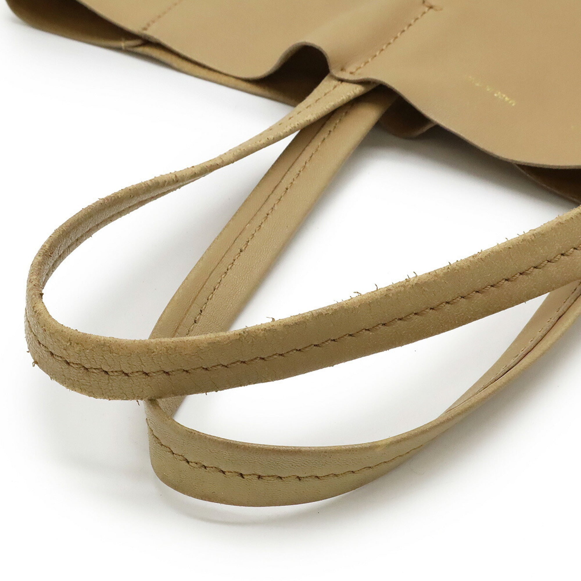 Celine Beige Leather Shoulder Bag Tote Bag (Pre-Owned)