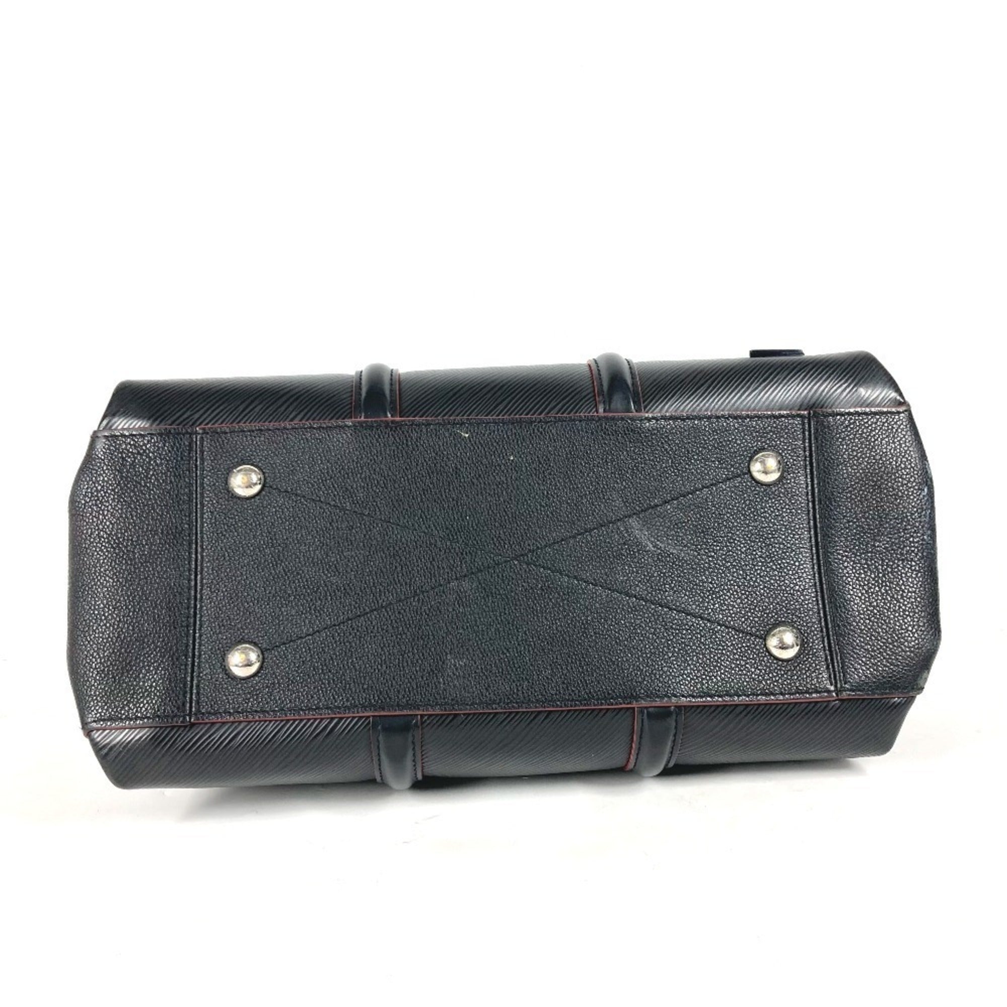 Louis Vuitton Black Noir Epi Leather Handbag Tote Bag (Pre-Owned)