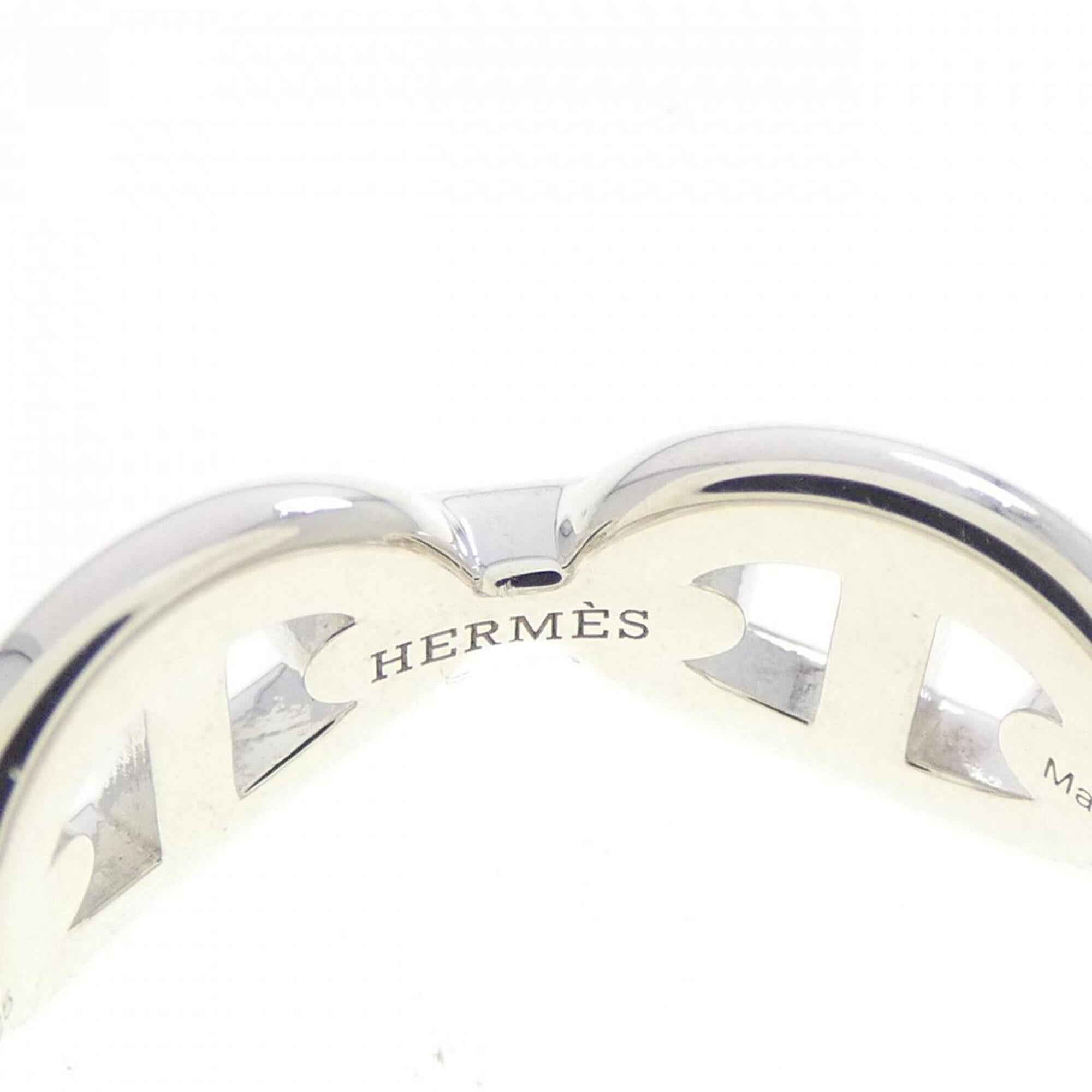 Hermes Silver 925 Band Ring (Pre-Owned)
