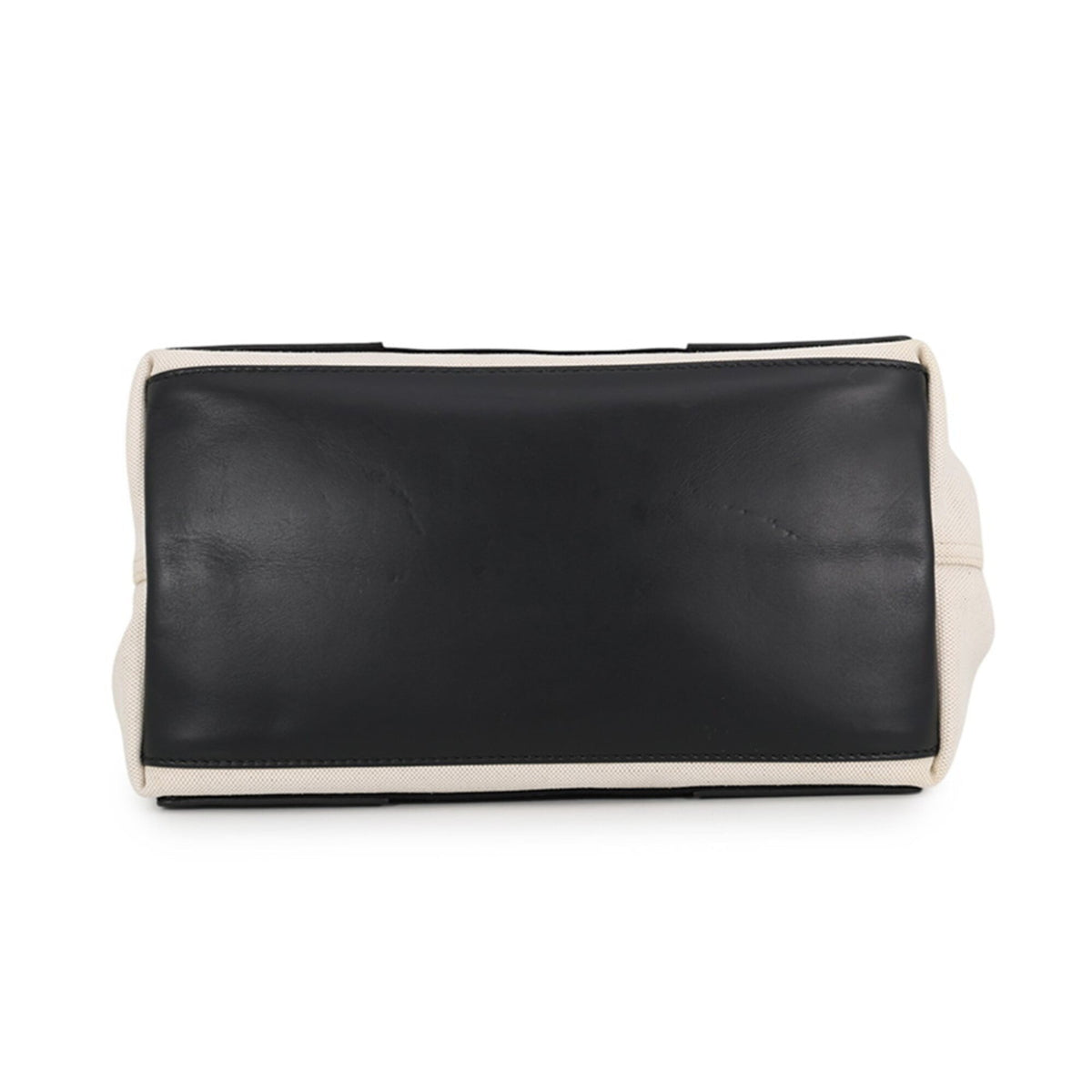 Balenciaga Black Canvas Leather Handbag Tote Bag (Pre-Owned)