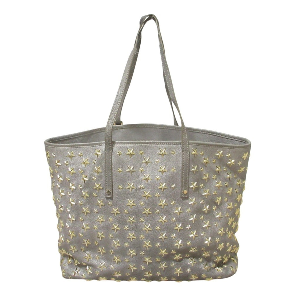 Jimmy Choo Silver Leather Tote Bag (Pre-Owned)