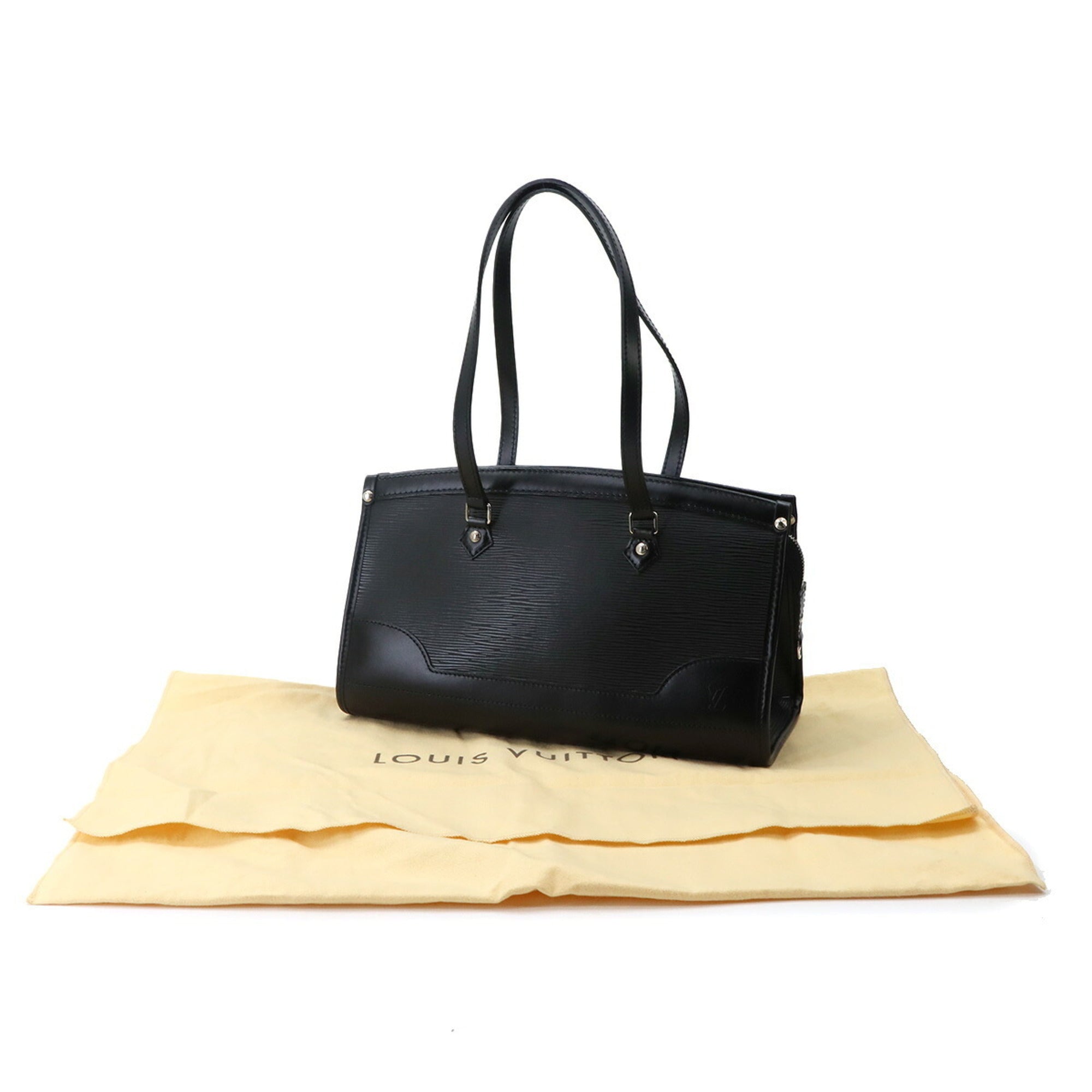 Louis Vuitton Noir Epi Leather Handbag Shoulder Bag (Pre-Owned)