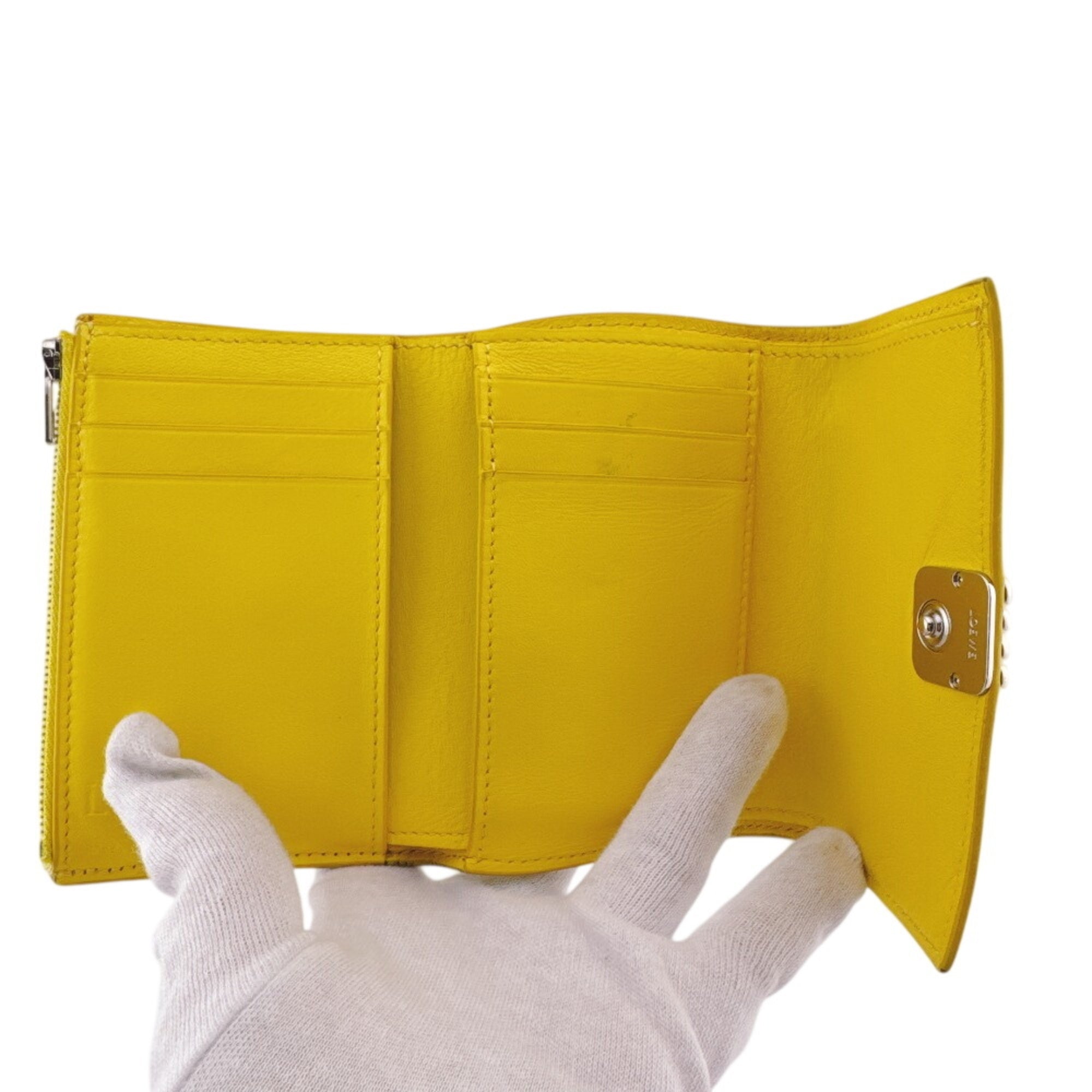 Loewe Yellow Leather Wallet (Tri-Fold) (Pre-Owned)