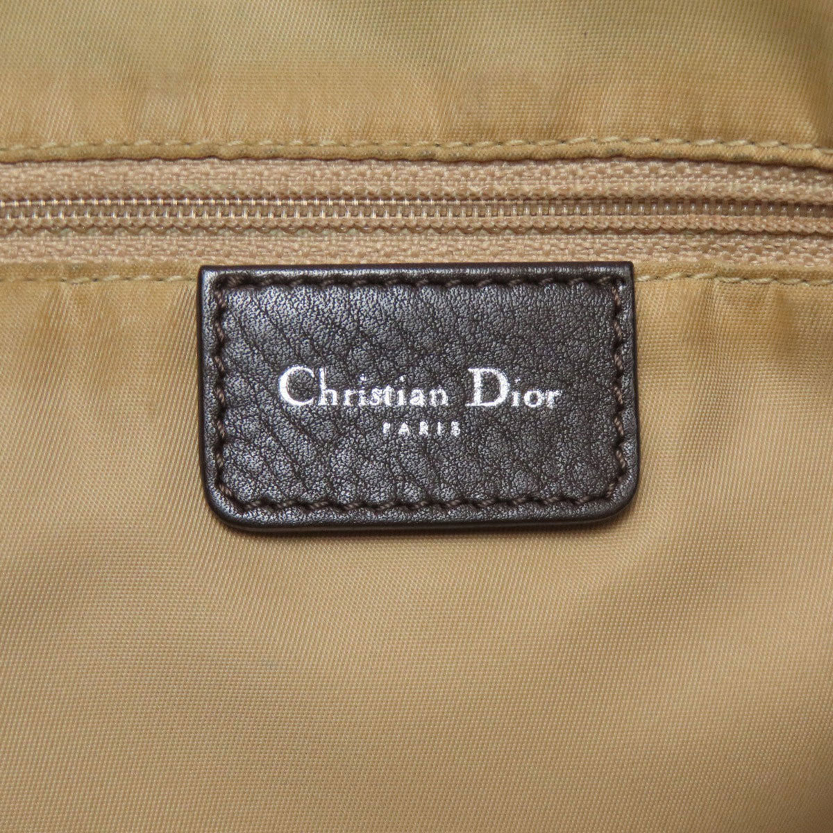 Christian Dior Brown Canvas Leather Shoulder Bag (Pre-Owned)
