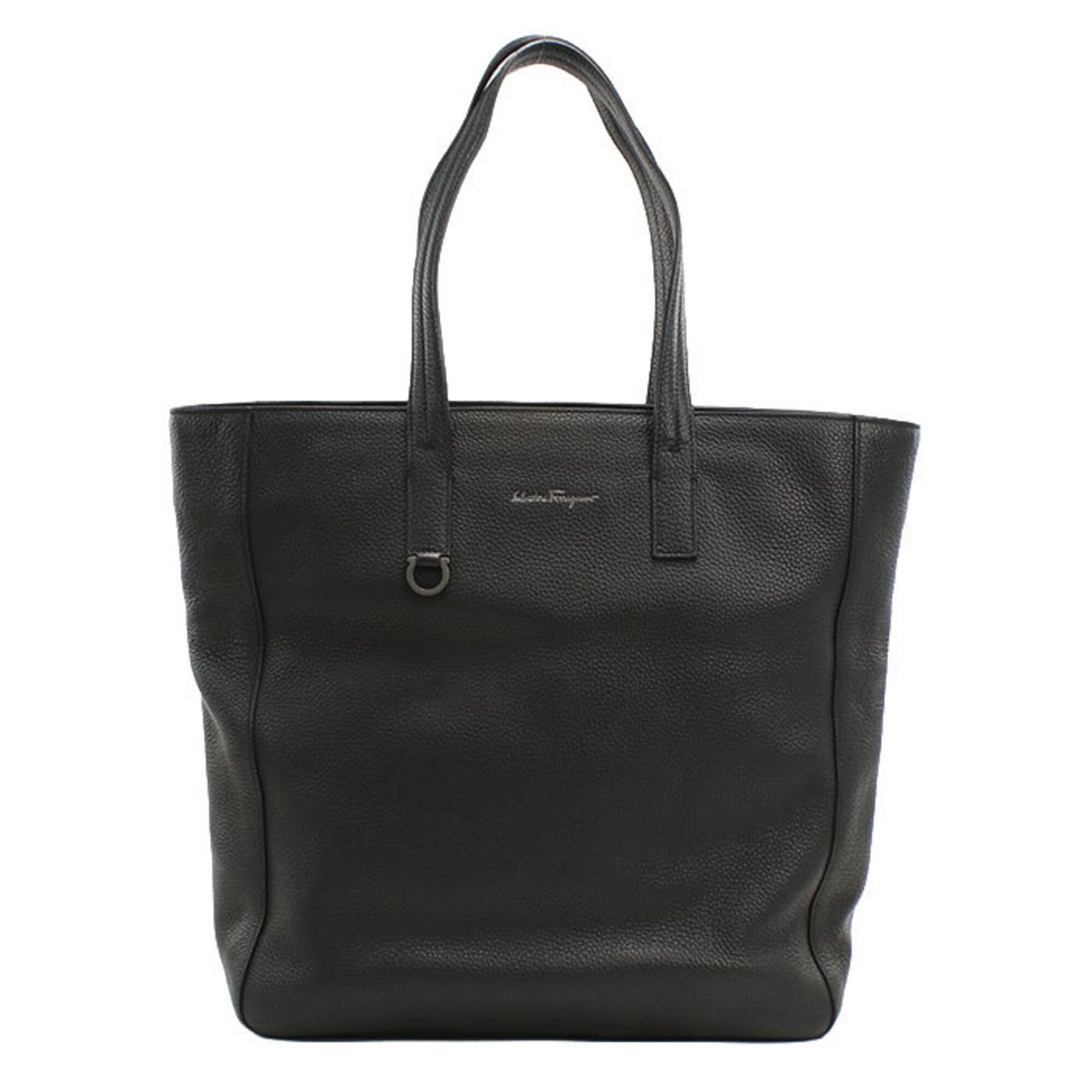 Salvatore Ferragamo Black Leather Tote Bag (Pre-Owned)