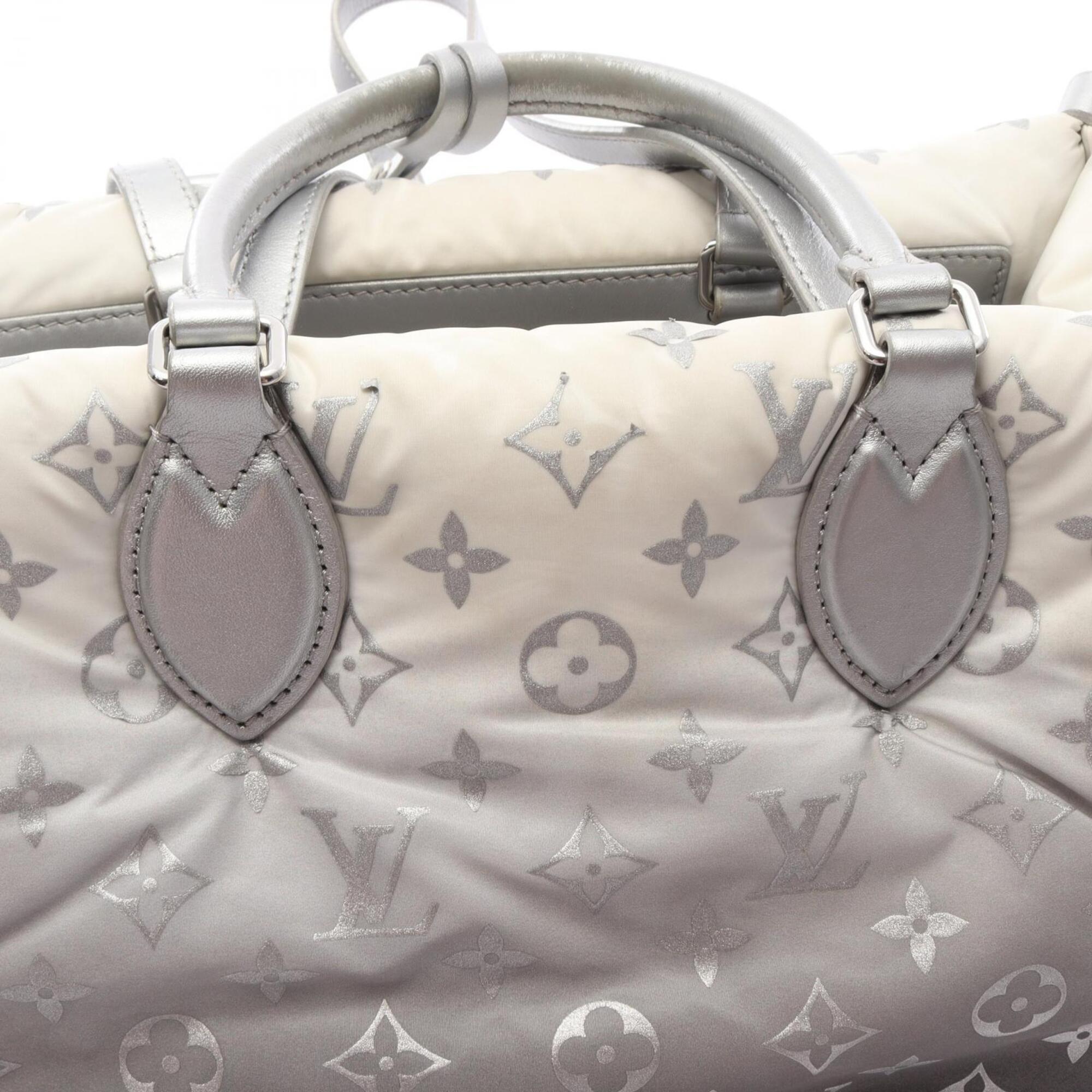 Louis Vuitton Gray Multi-Color Nylon Leather Handbag Tote Bag (Pre-Owned)