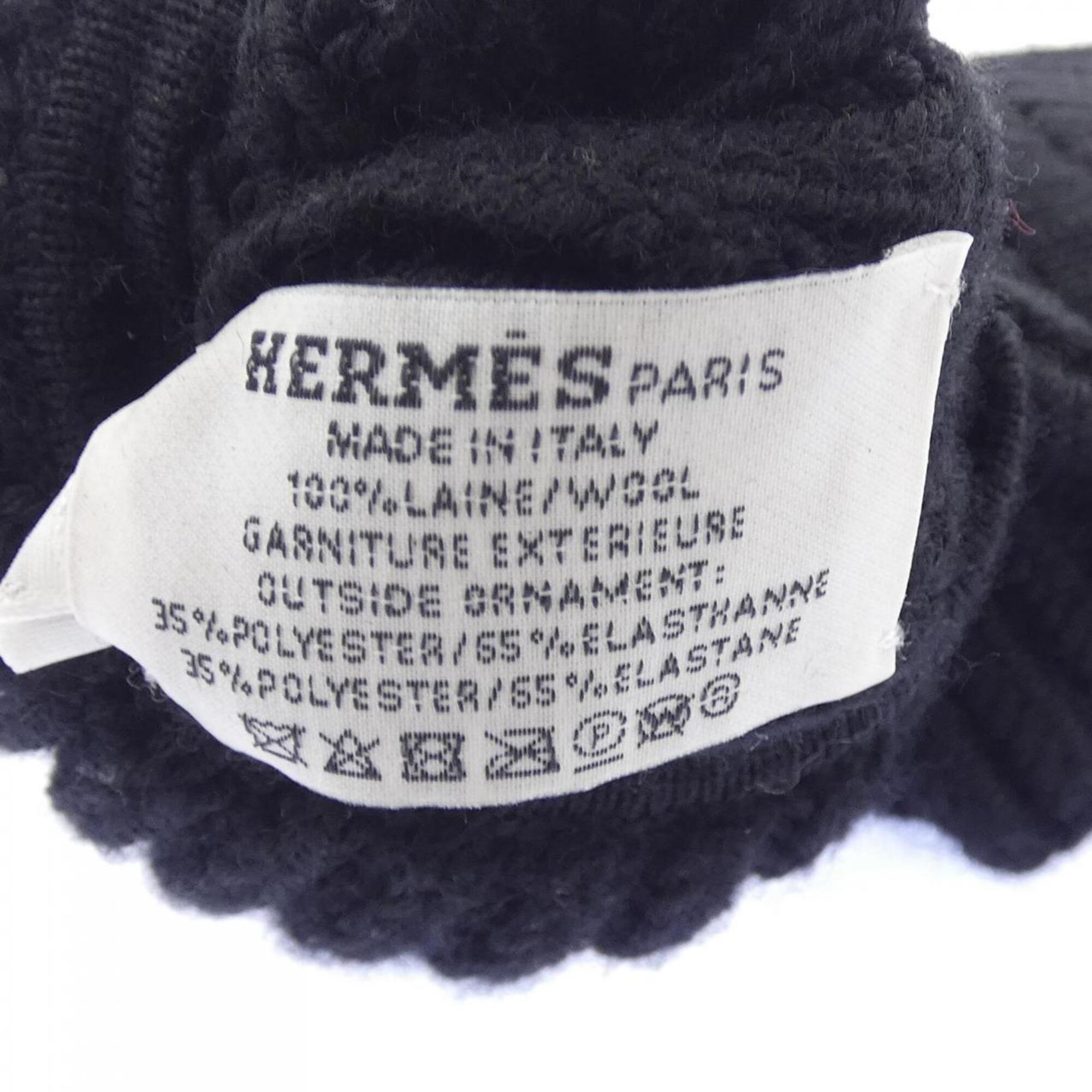 Hermes Black Wool Mittens (Pre-Owned)