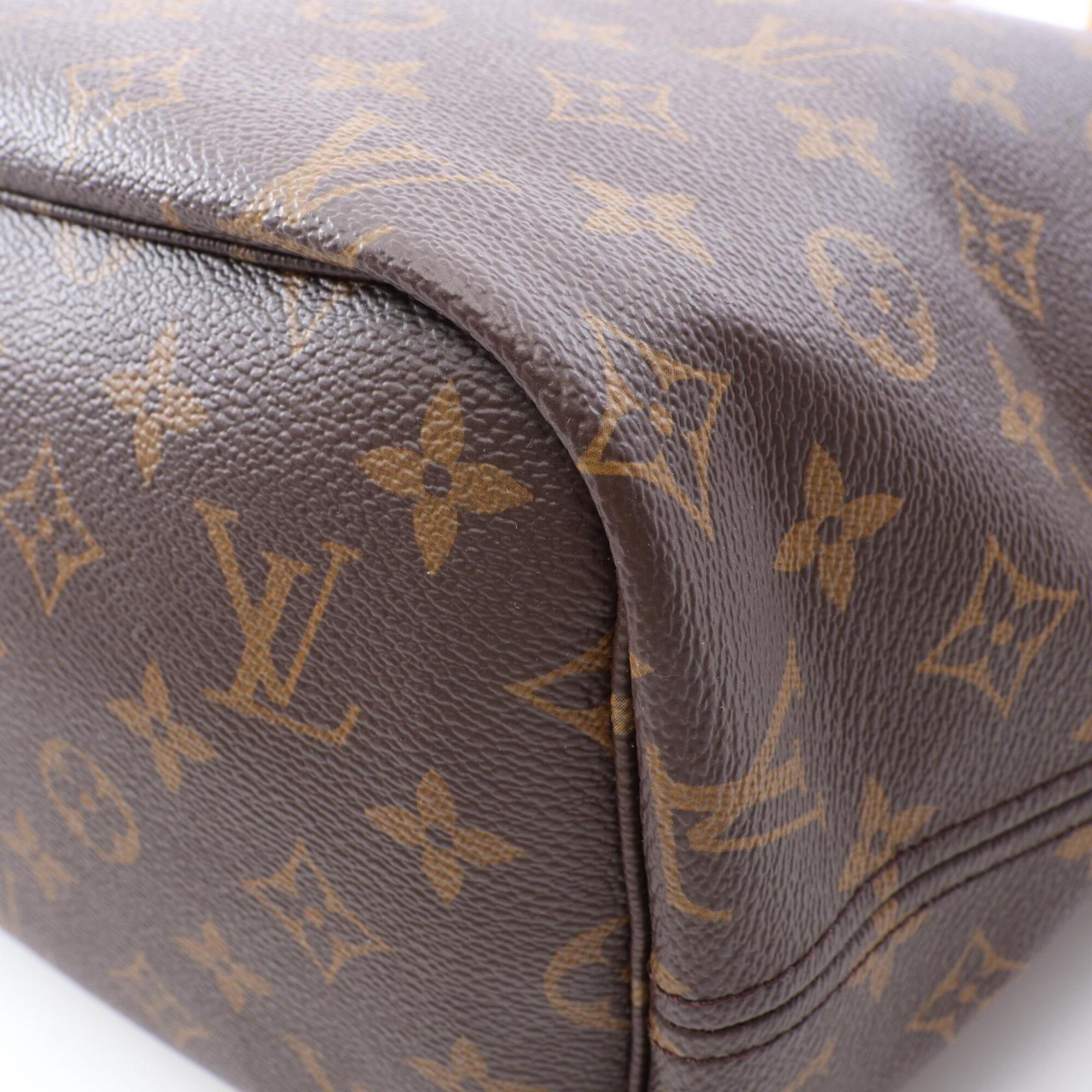 Louis Vuitton Brown Red Color Coated Canvas Leather Canvas Handbag Tote Bag (Pre-Owned)