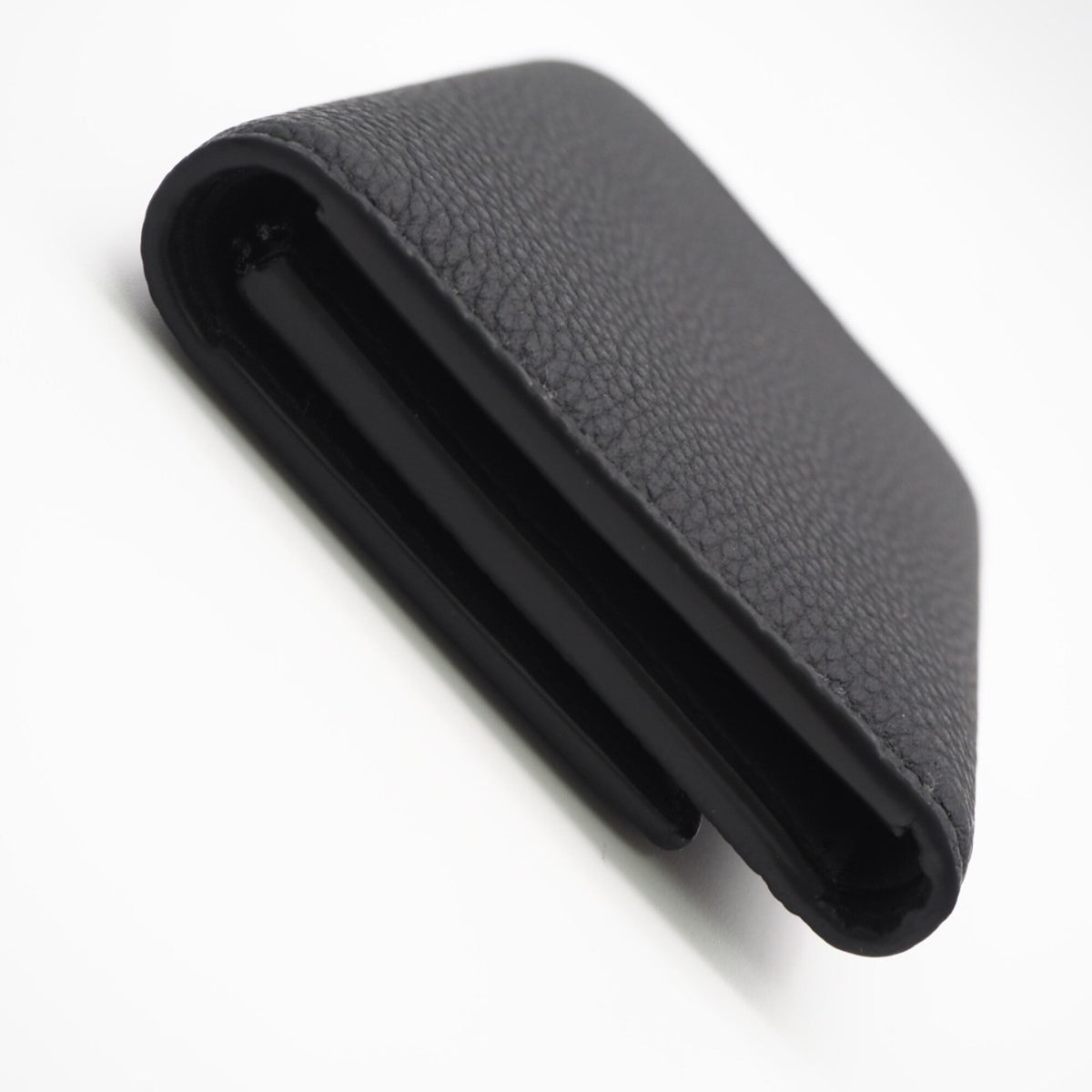 Louis Vuitton Black Noir Leather Wallet (Tri-Fold) (Pre-Owned)