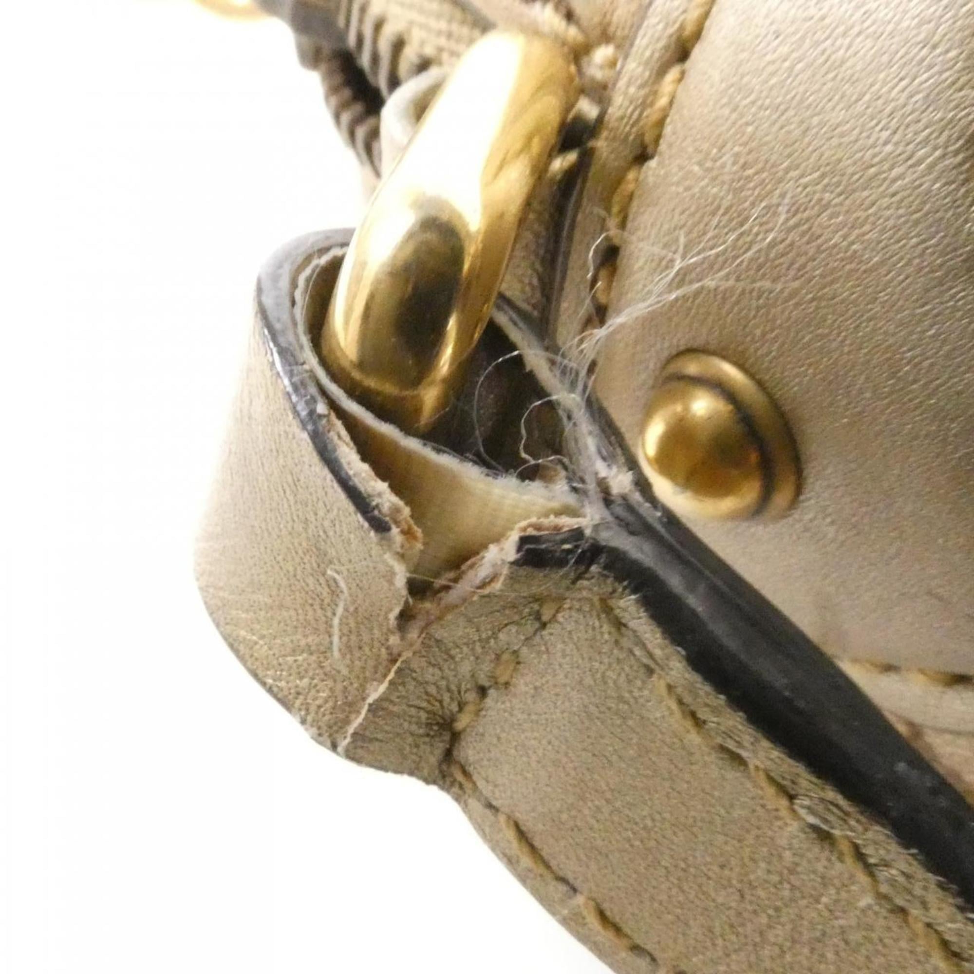 Gucci Gold Micro Gg Leather Shoulder Bag (Pre-Owned)