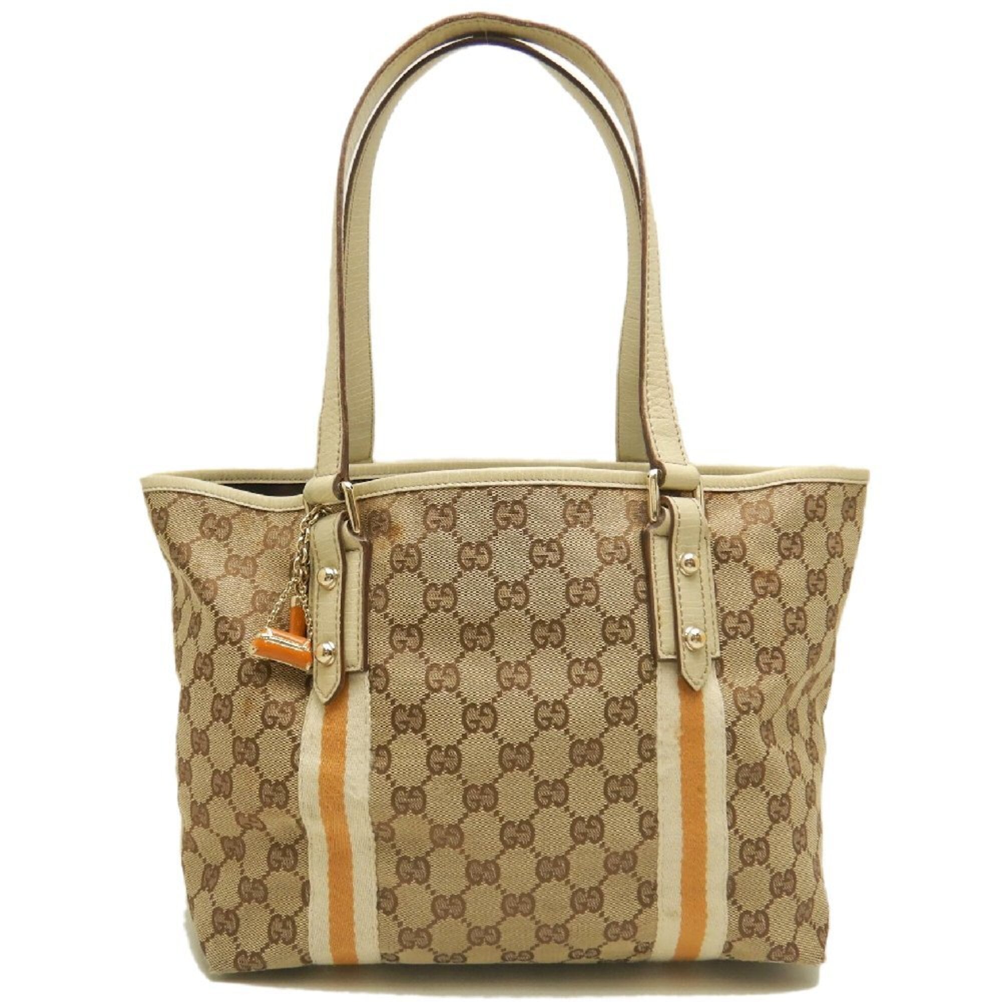Gucci Beige Gg Canvas Tote Bag (Pre-Owned)