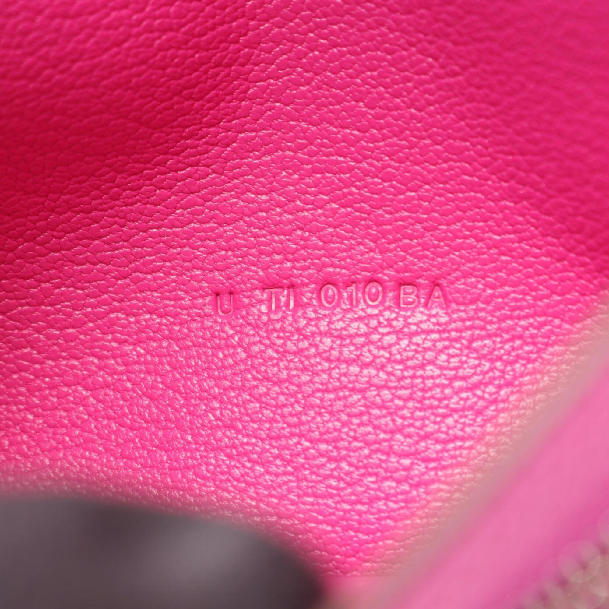 Hermes Pink Chevre Leather Long Wallet (Bi-Fold) (Pre-Owned)