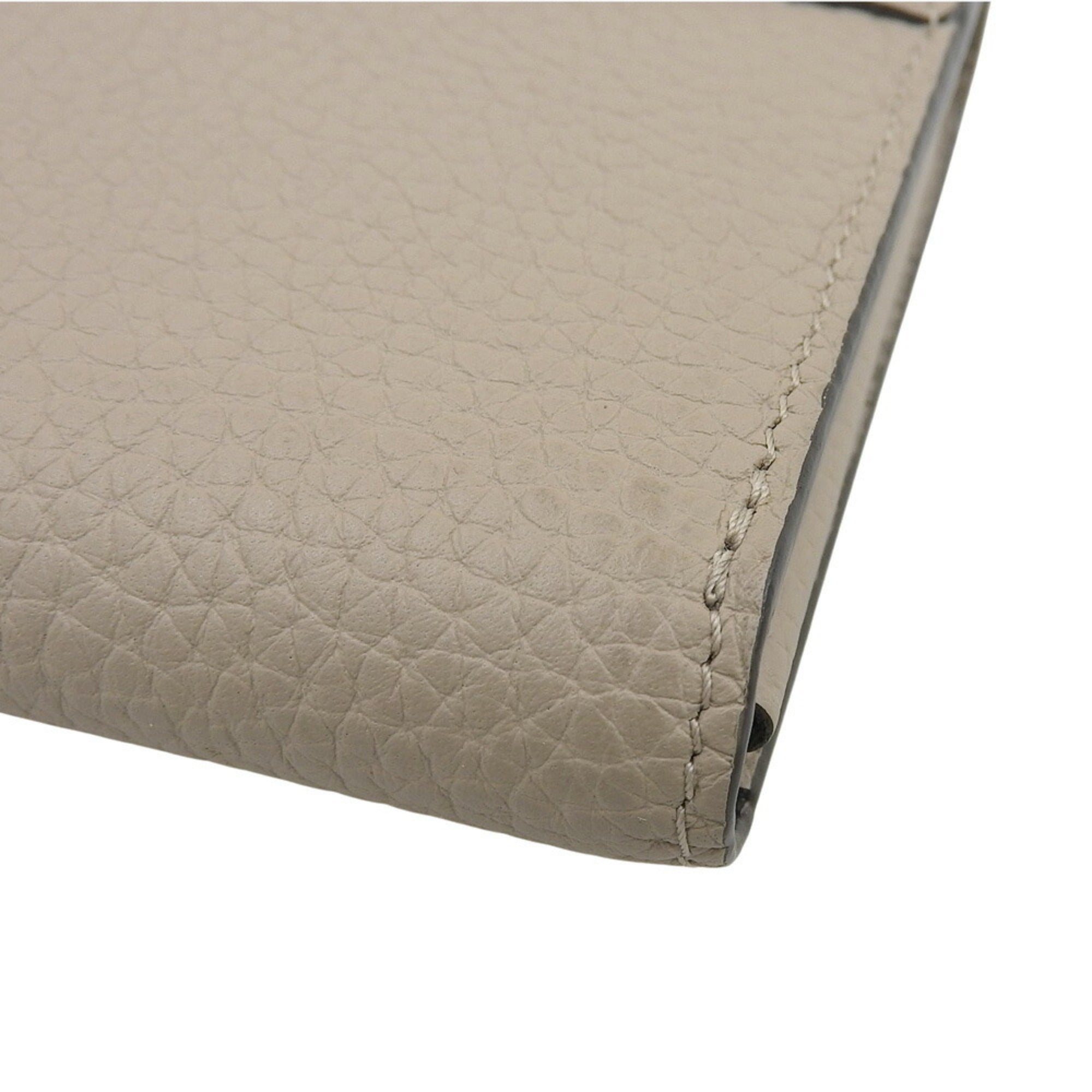 Louis Vuitton Beige Leather Long Wallet (Bi-Fold) (Pre-Owned)