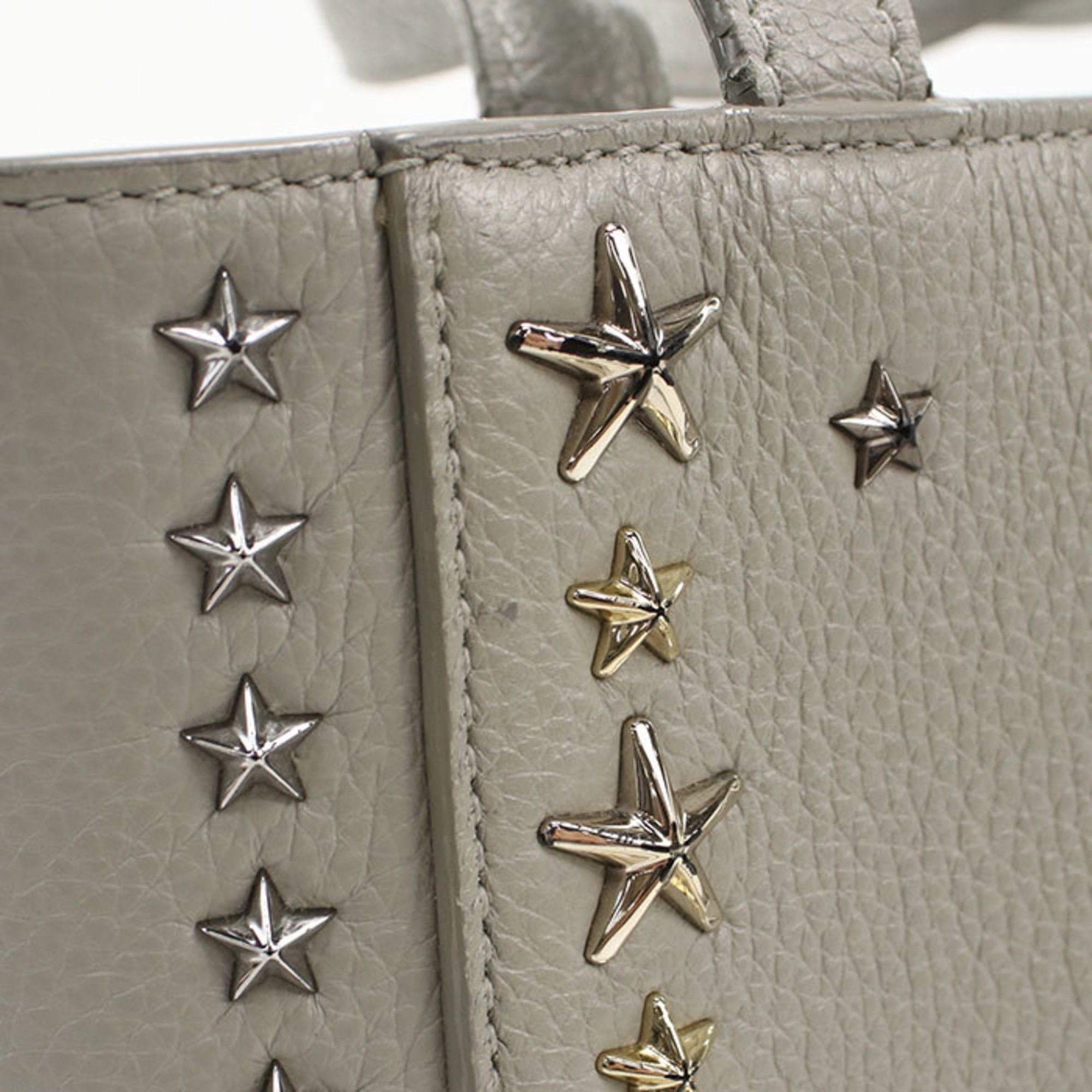 Jimmy Choo Gray Leather Handbag (Pre-Owned)