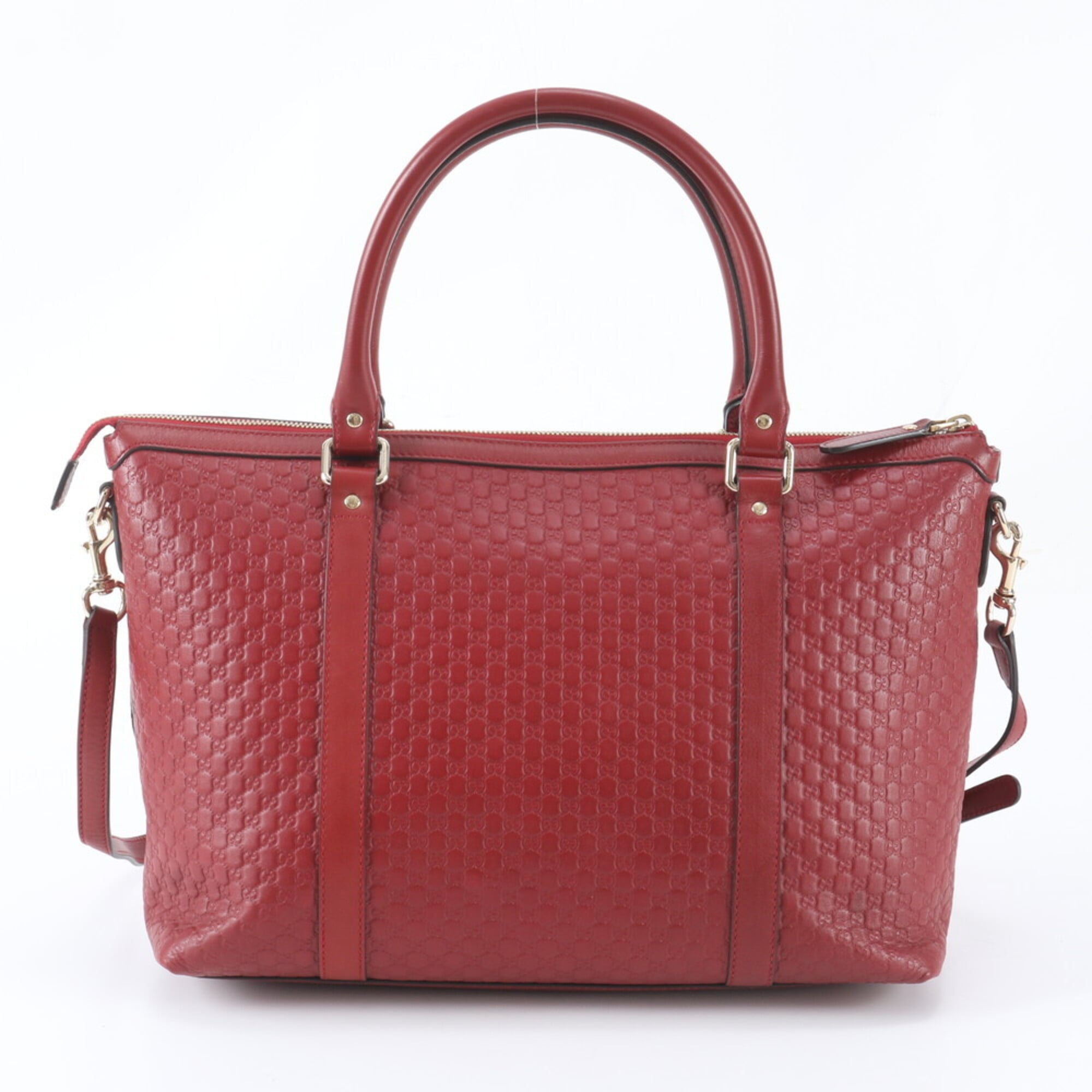 Gucci Bordeaux Leather Shoulder Bag (Pre-Owned)